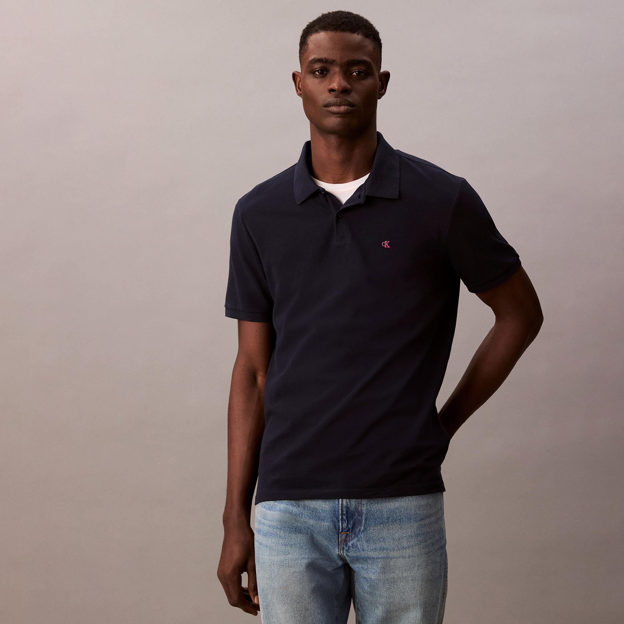 Calvin Klein Casual Pique Classic Erkek Lacivert Polo