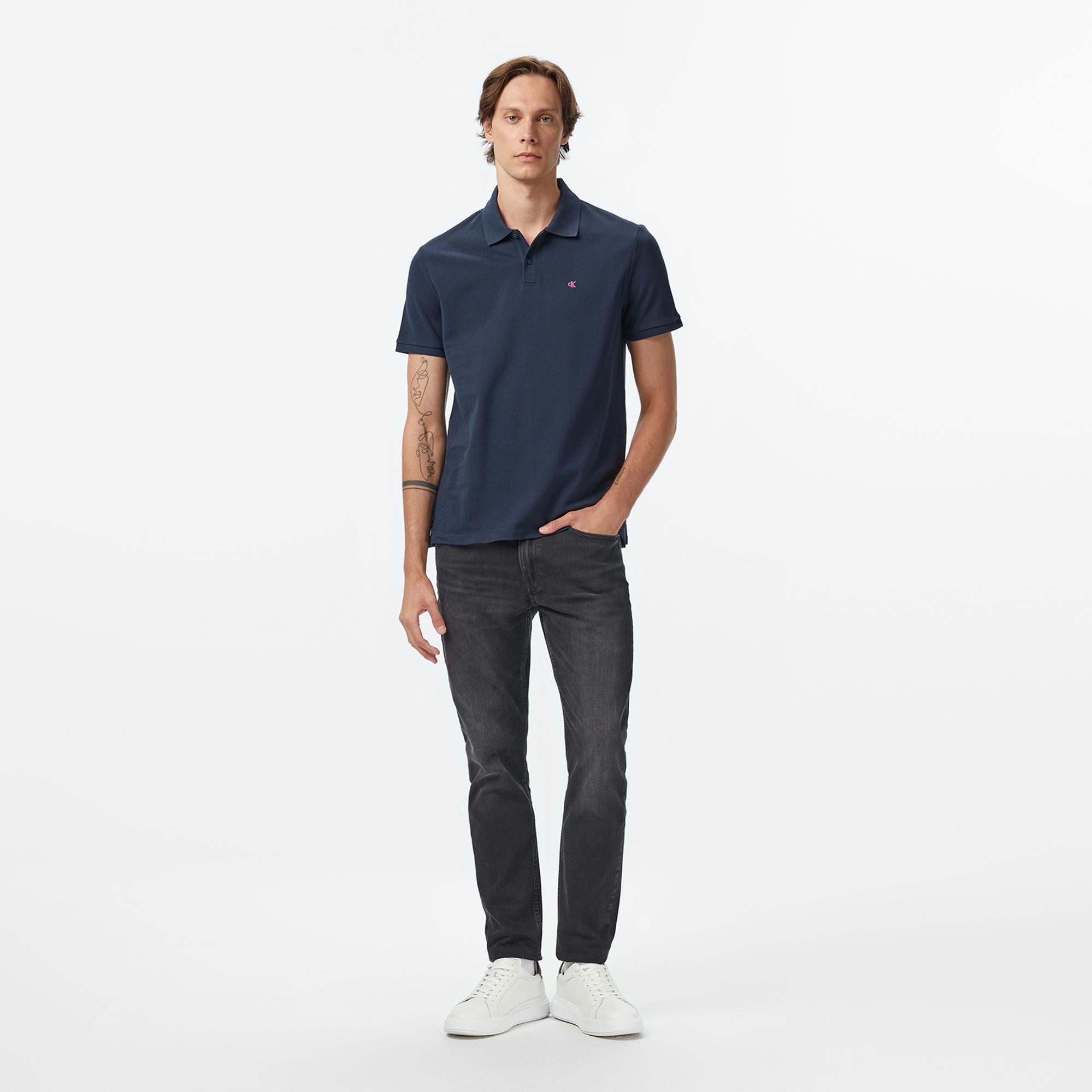 Calvin Klein Casual Pique Classic Erkek Lacivert Polo