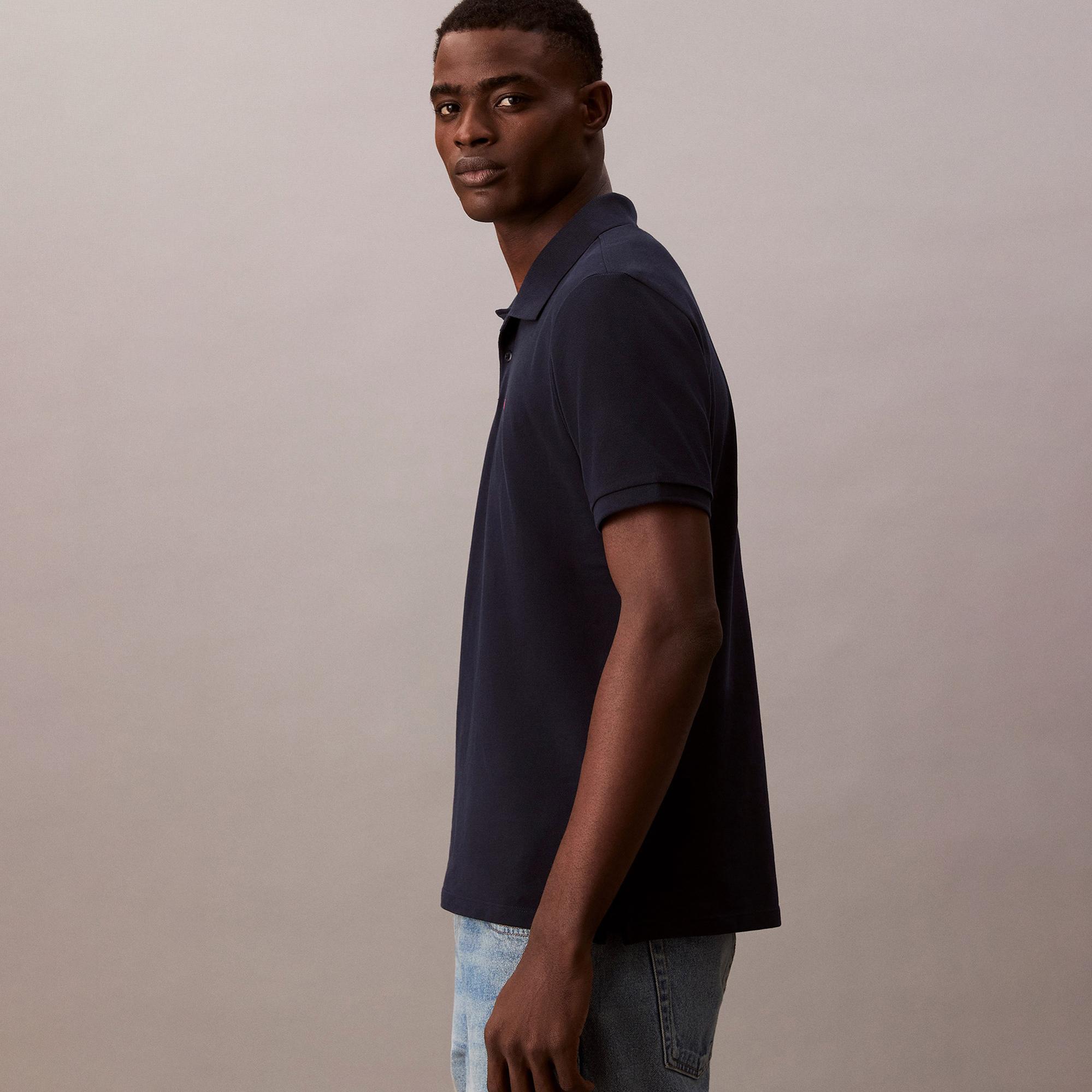 Calvin Klein Casual Pique Classic Erkek Lacivert Polo