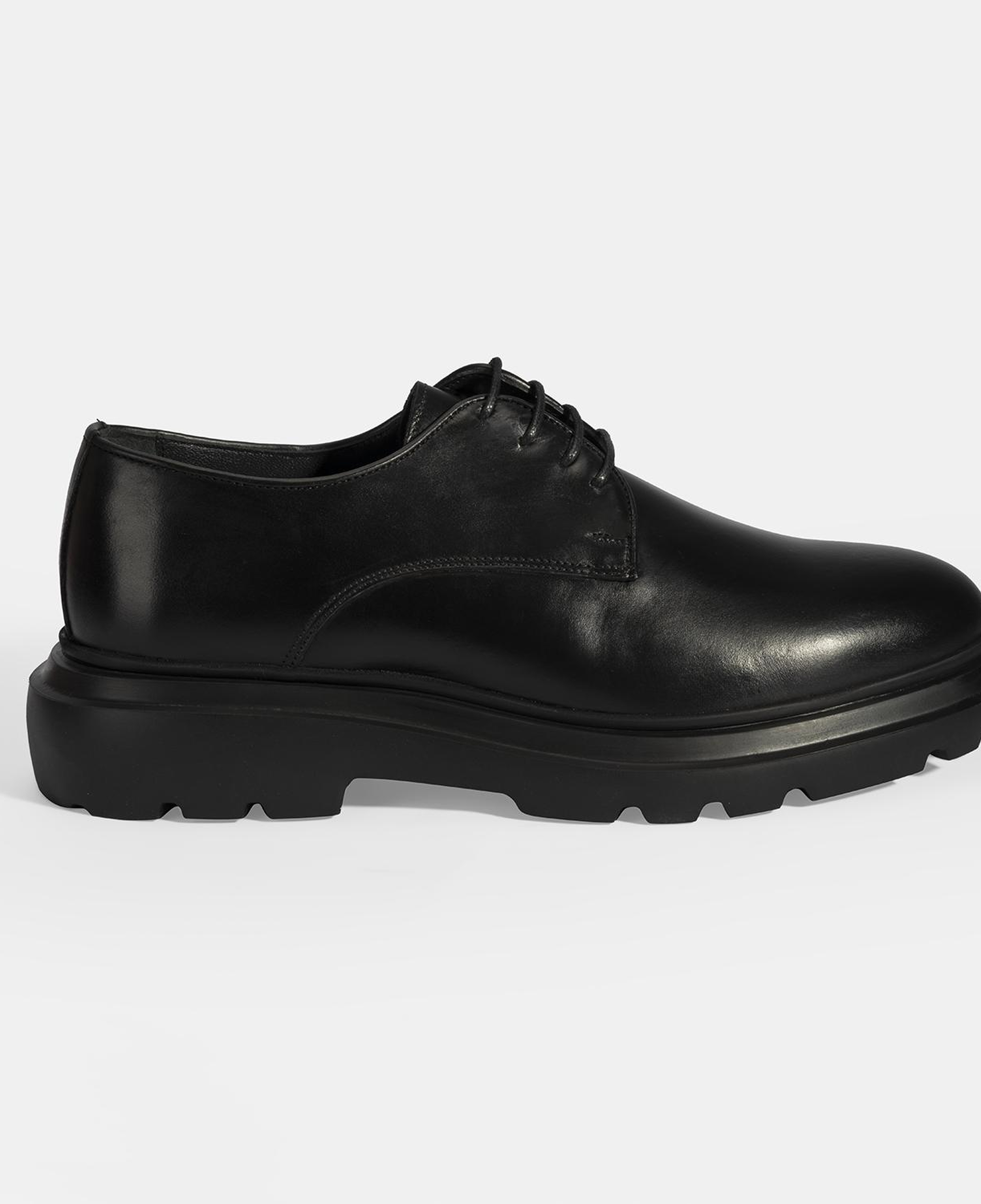 Erkek Siyah Bağcıklı Deri Klasik Ayakkabı