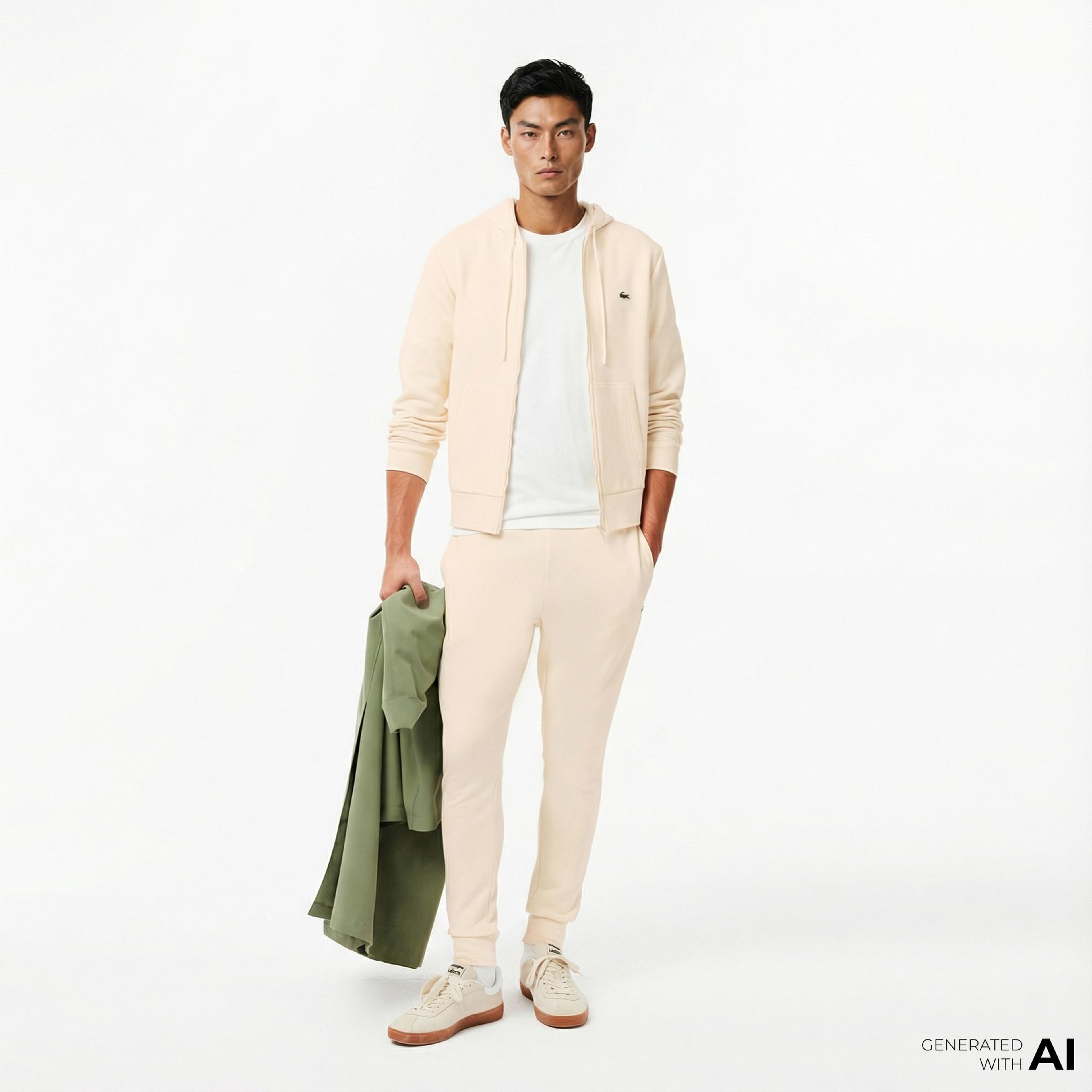 Lacoste Erkek Slim Fit Krem Eşofman Altı