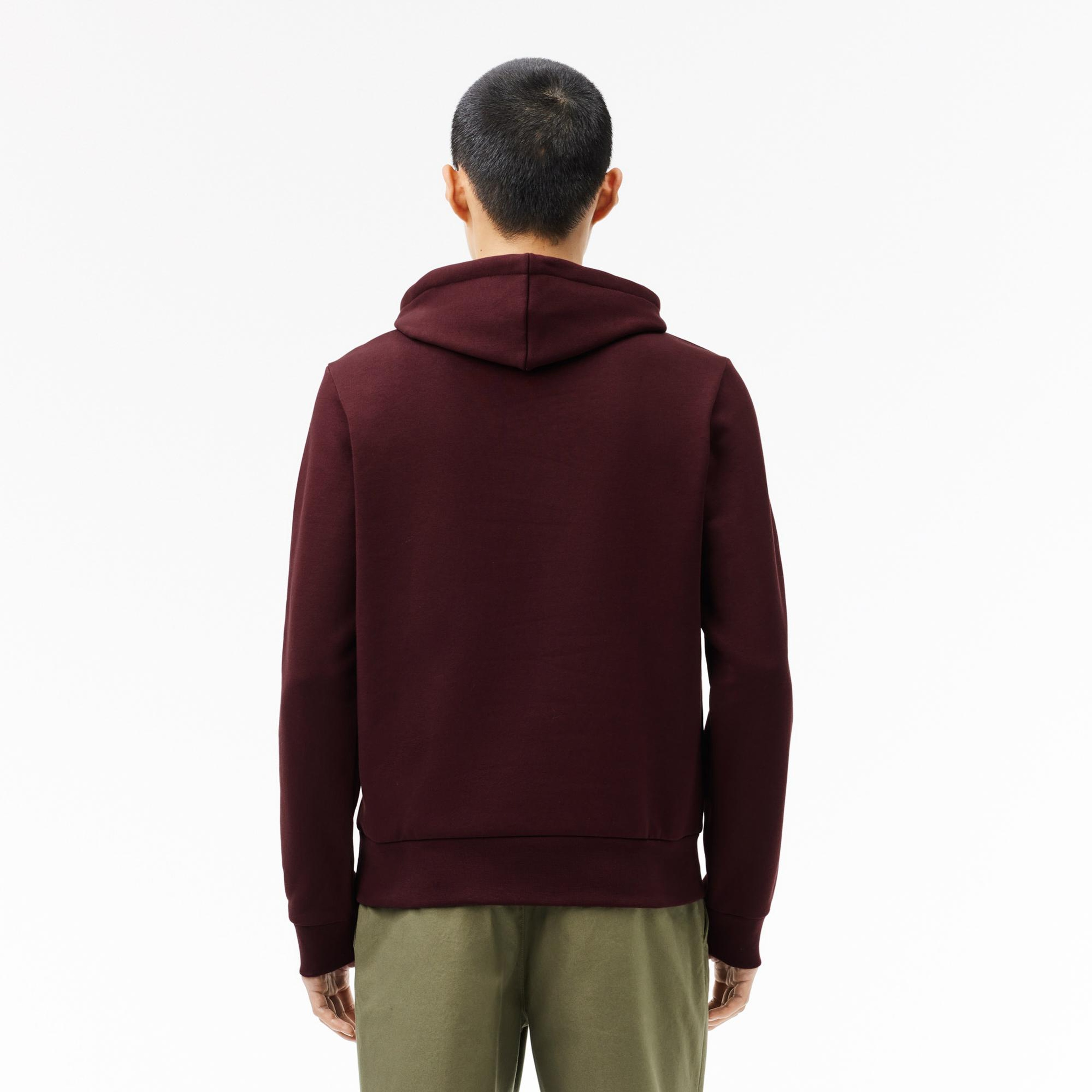 Lacoste Erkek Classic Fit Kapüşonlu Bordo Sweatshirt