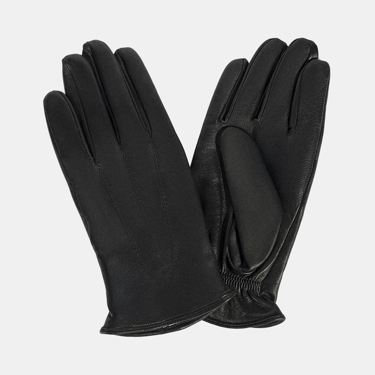 Erkek Lacivert Deri Eldiven