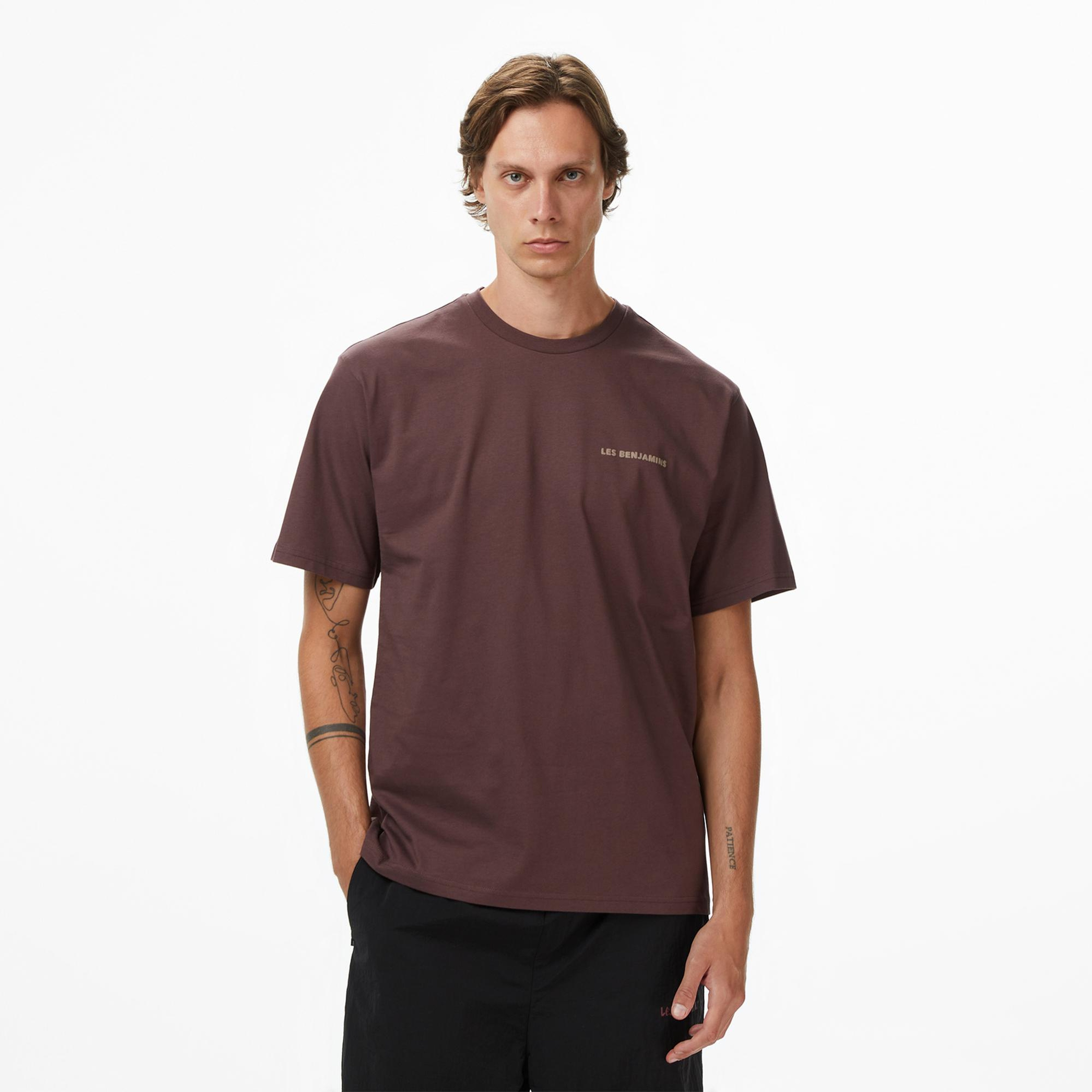 Les Benjamins Relaxed 010 Erkek Kahverengi T-Shirt