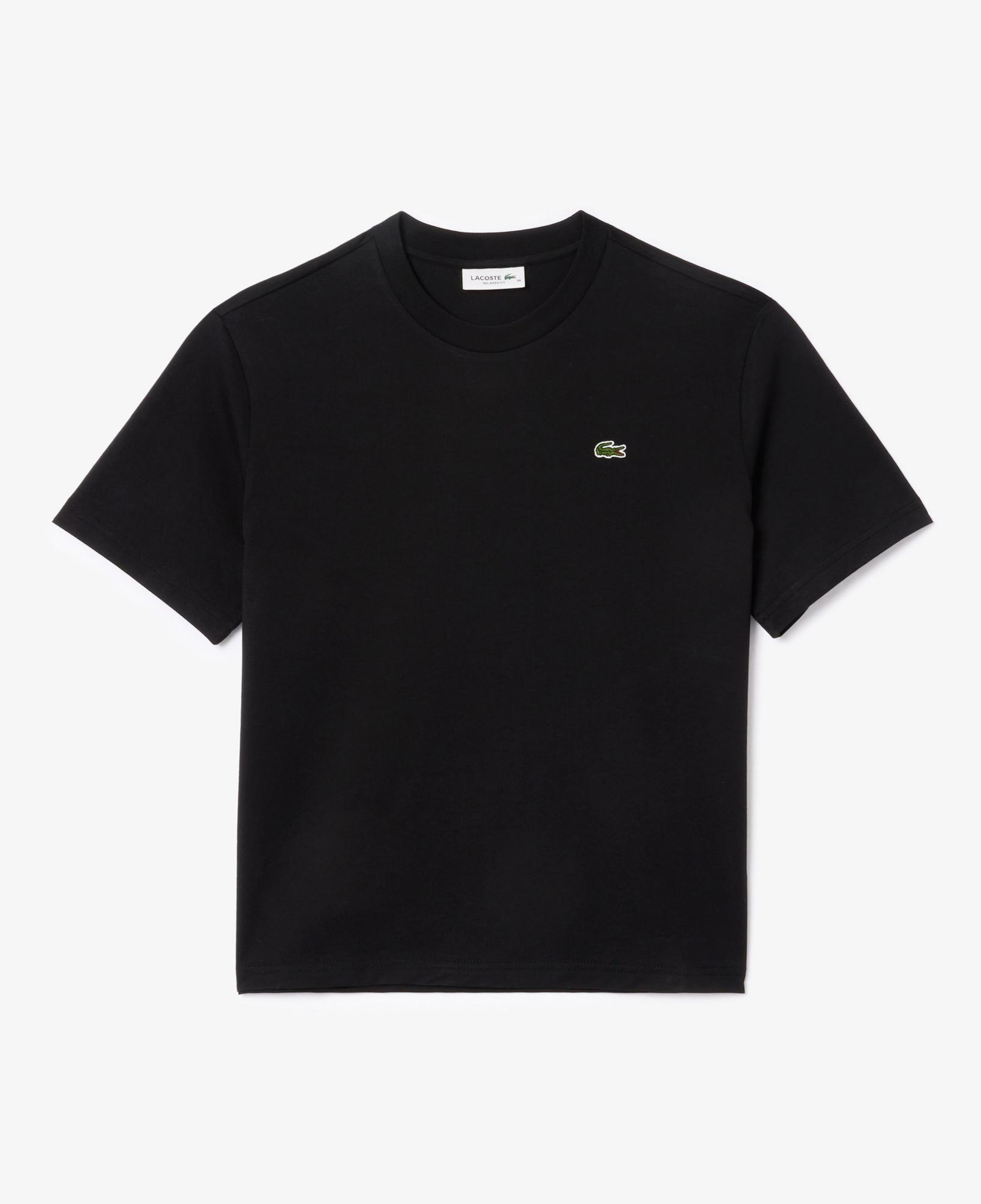 Lacoste Kadın Relaxed Fit Bisiklet Yaka Siyah T-Shirt