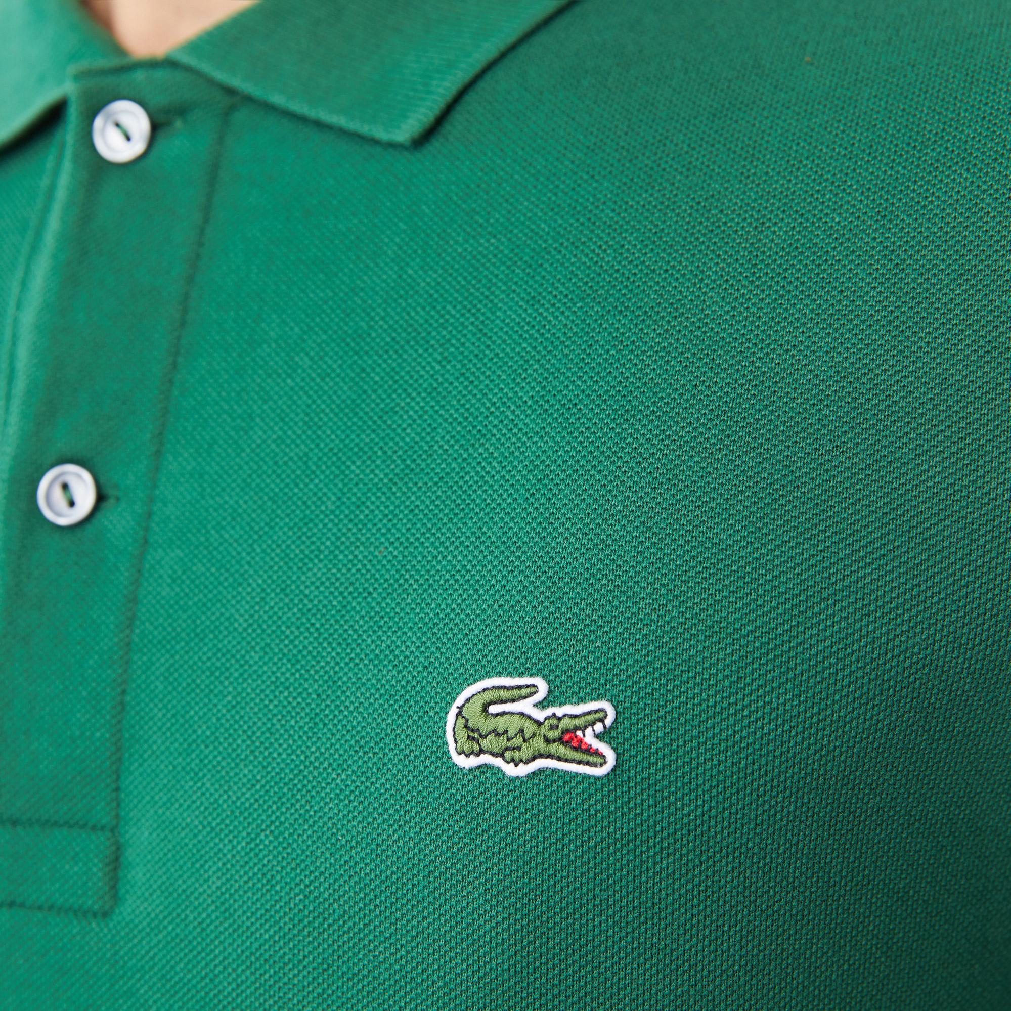 Lacoste L.12.12 Erkek Slim Fit Uzun Kollu Yeşil Polo