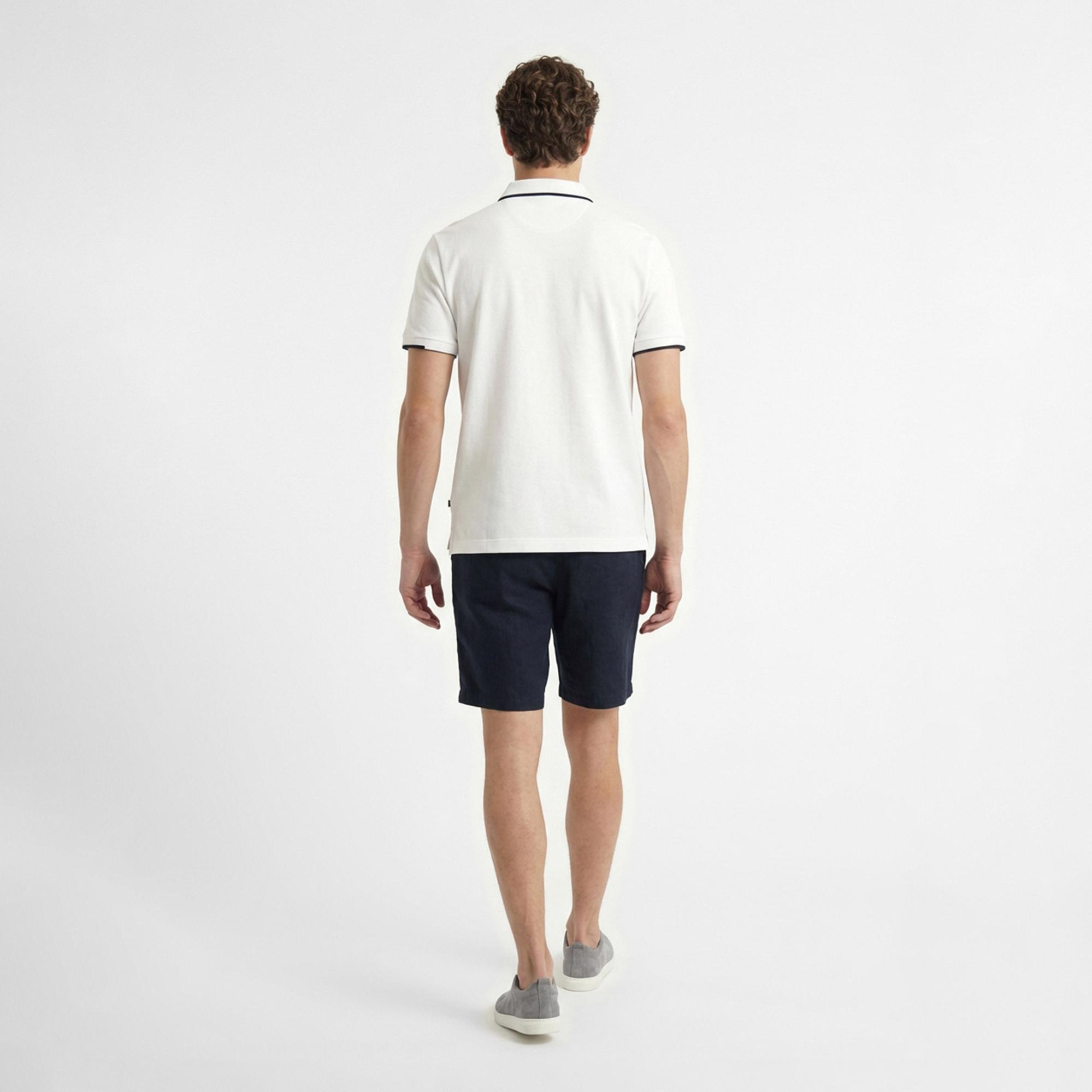 Nautica Erkek Beyaz Regular Fit Polo Yaka T-Shirt