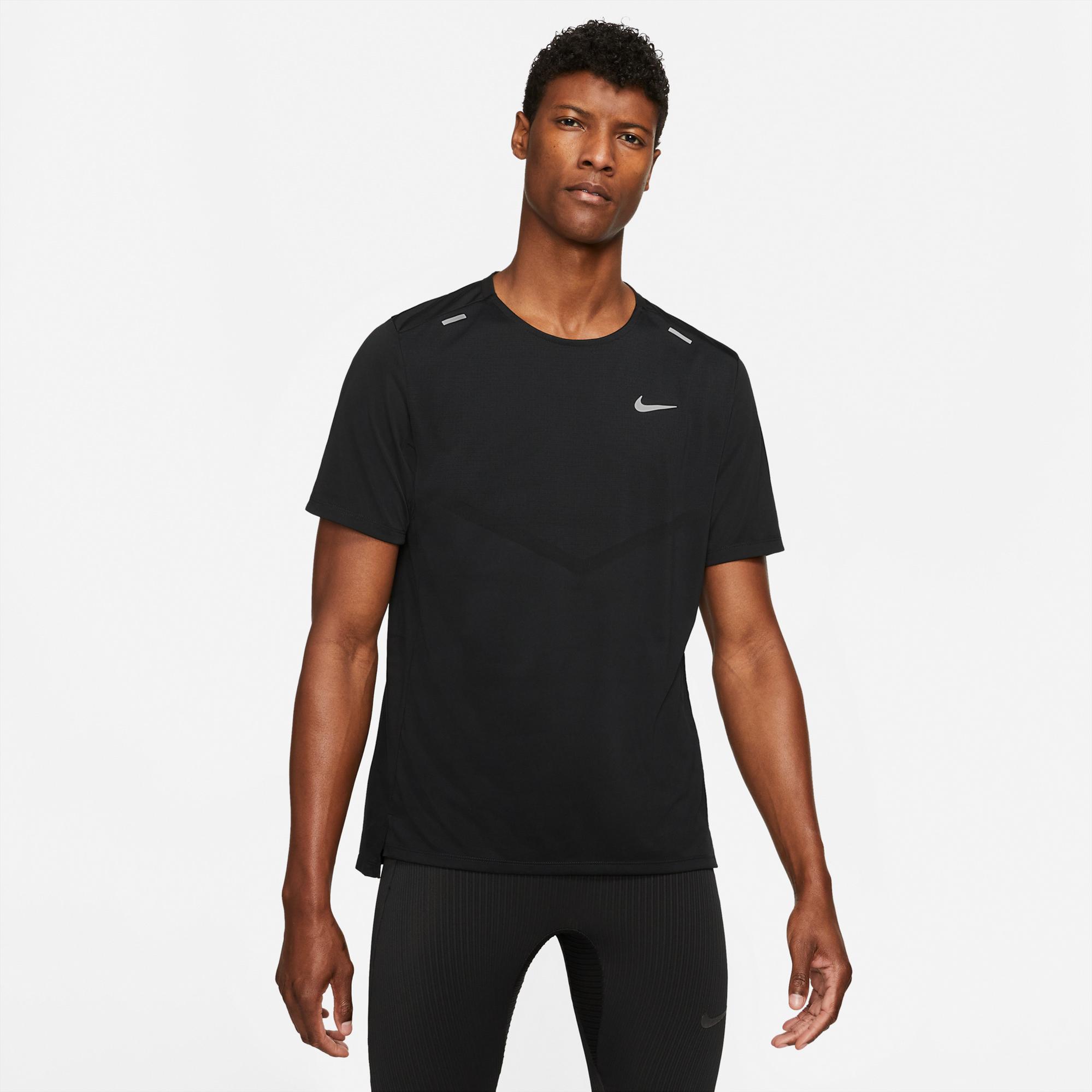 Nike Dri-Fit Rise 365 Erkek Siyah T-Shirt