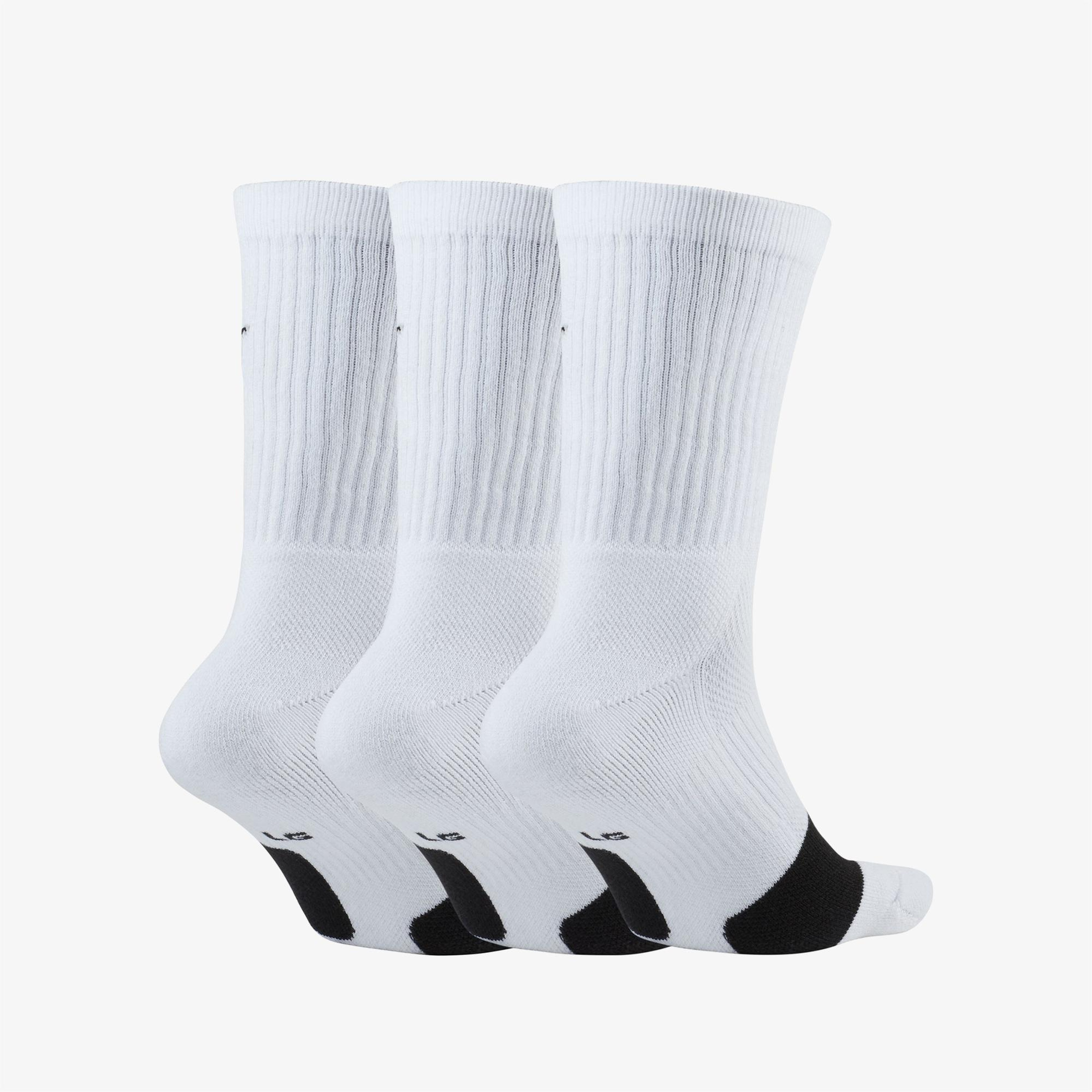 Nike Crew Everyday Baseball 3'lü Unisex Beyaz Çorap