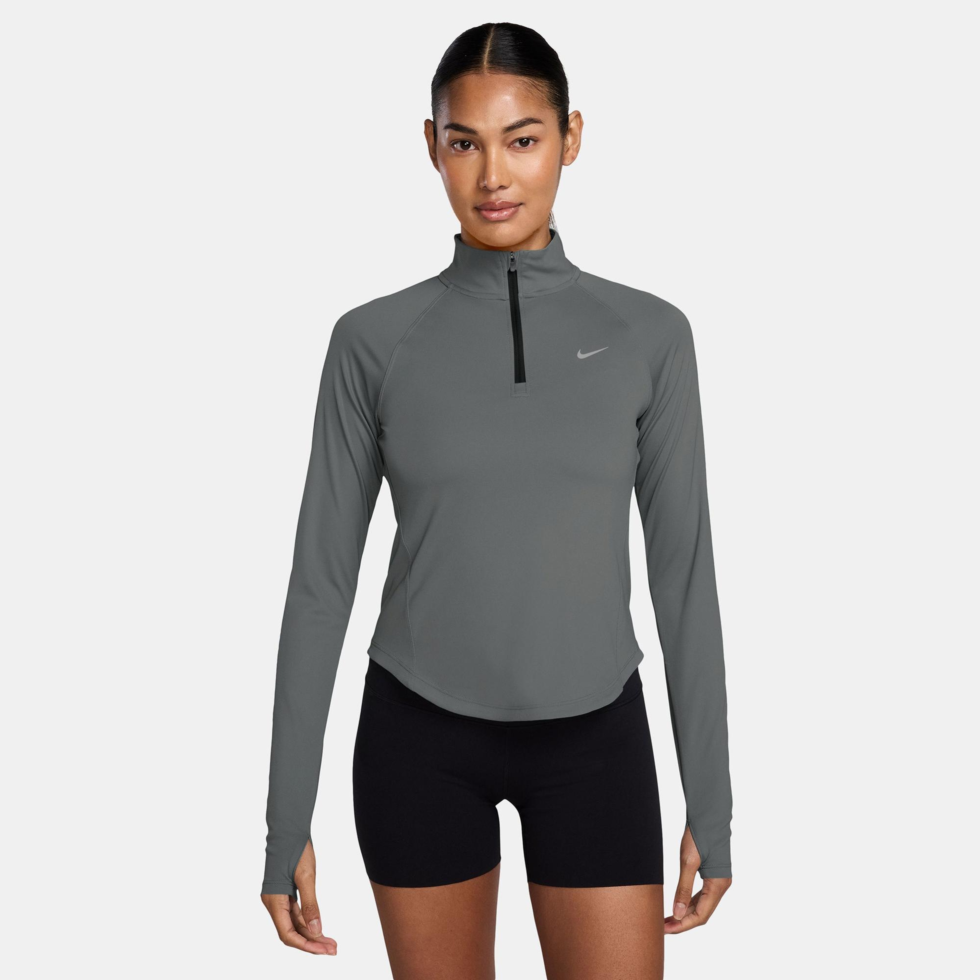Nike Tempo Dri-Fit Kadın Gri Sweatshirt