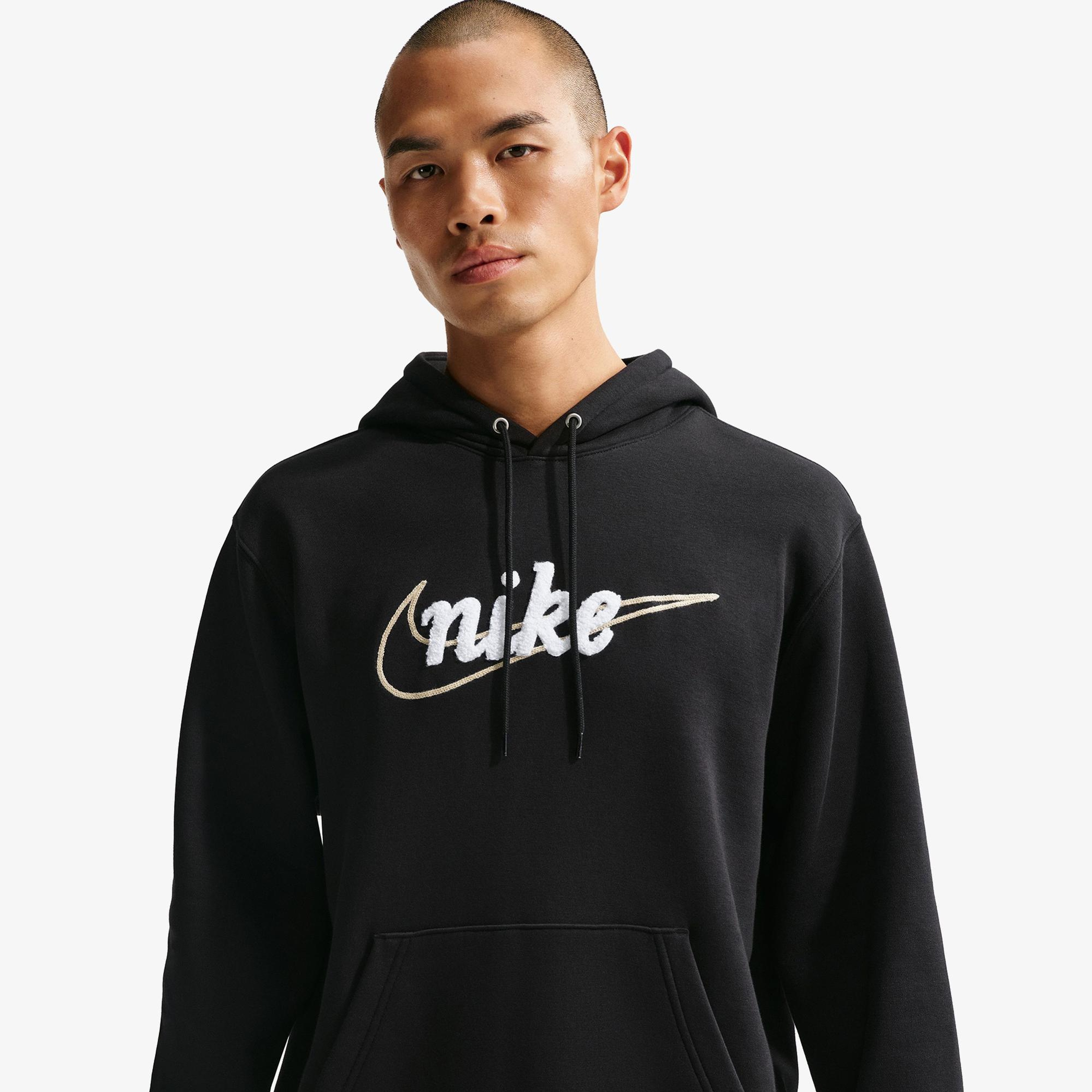Nike Sportswear Club Erkek Siyah Hoodie
