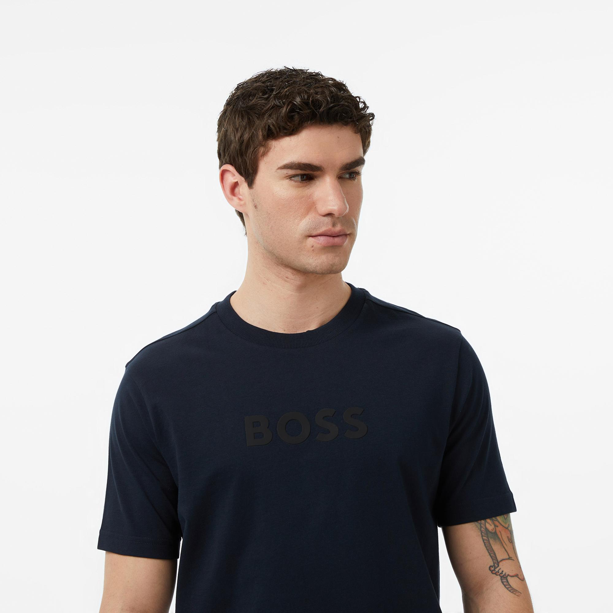 Boss TS Logo Erkek Lacivert T-Shirt