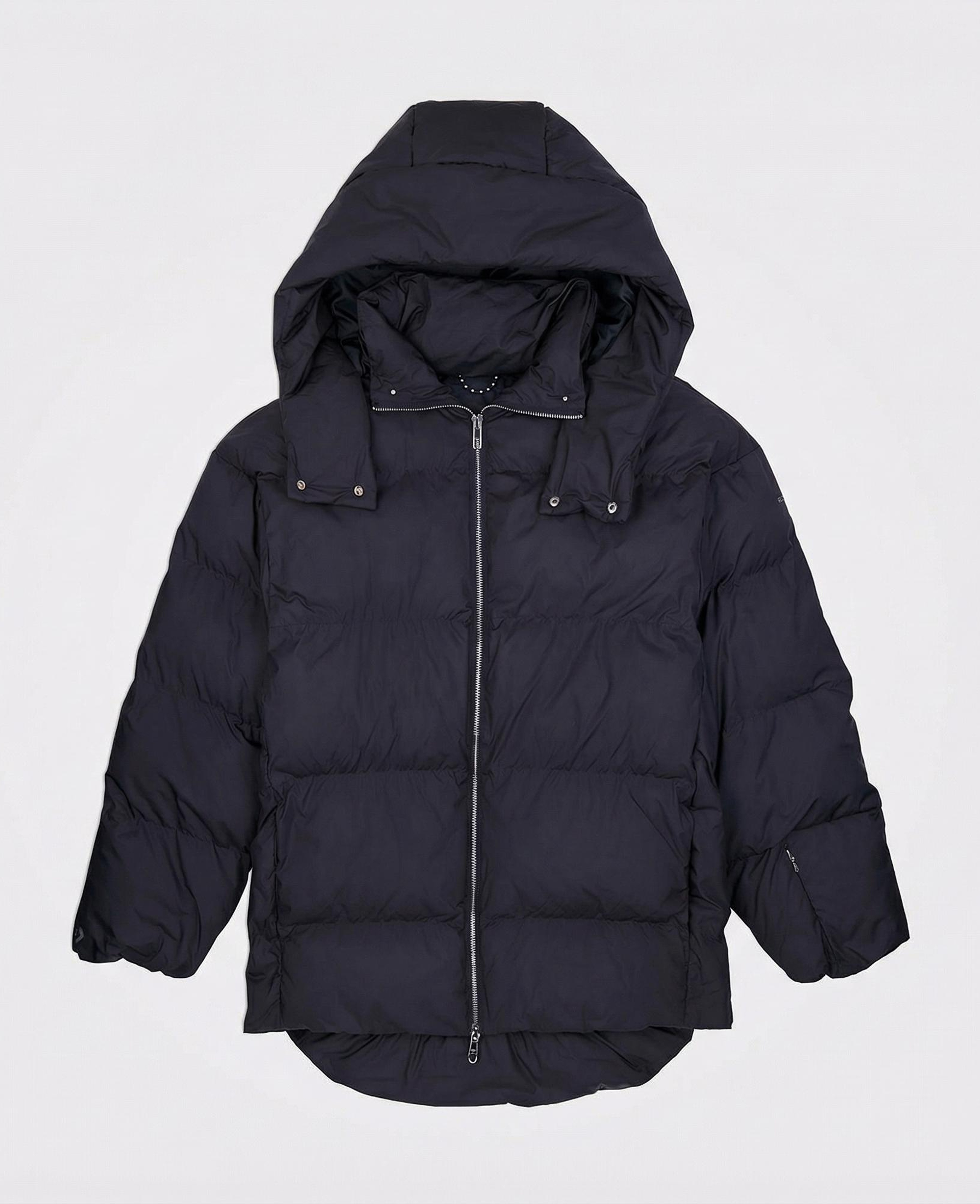 Converse Kadın Kapüşonlu Siyah Şişme Mont