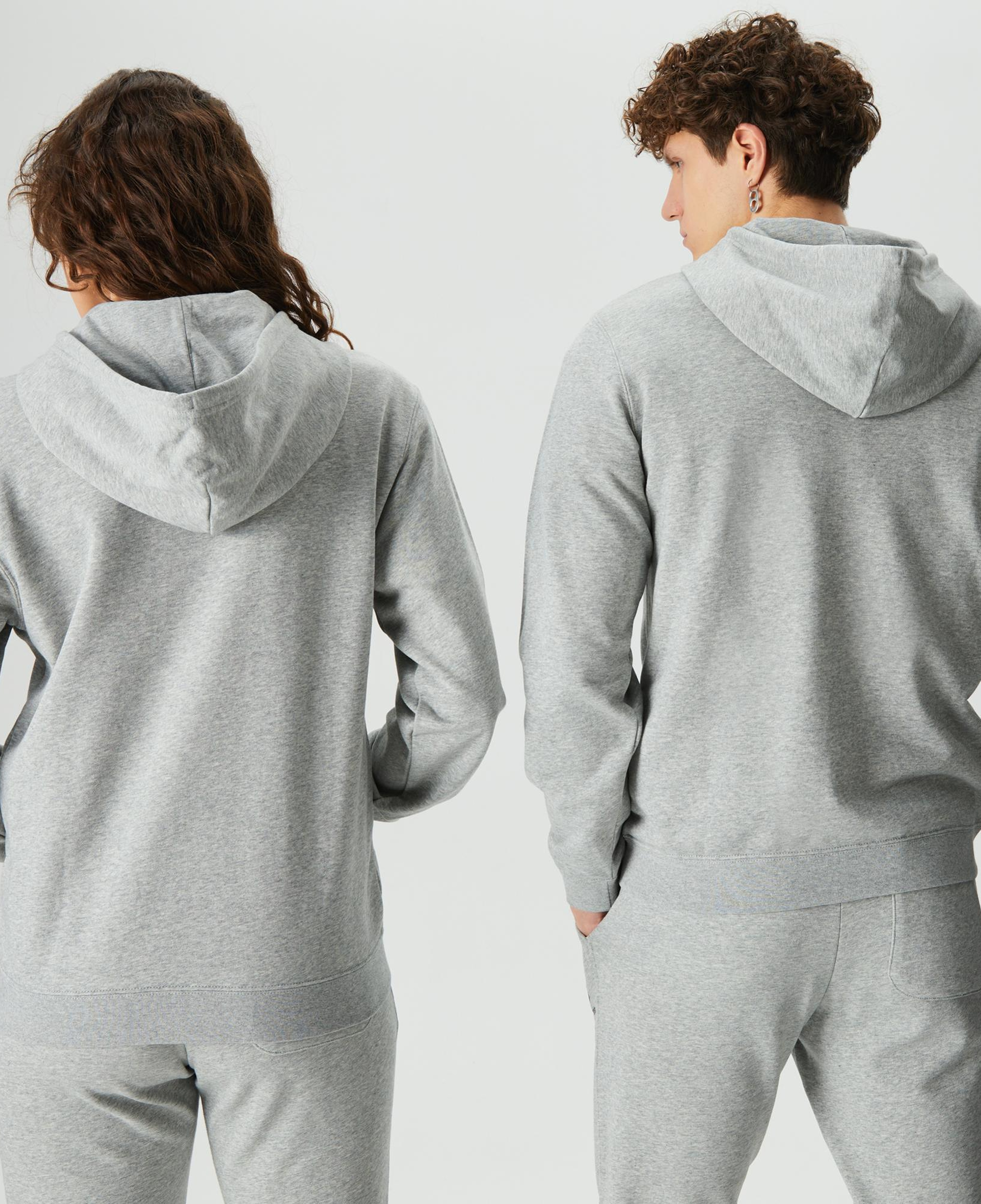 Converse Unisex Gri Fermuarlı Hoodie