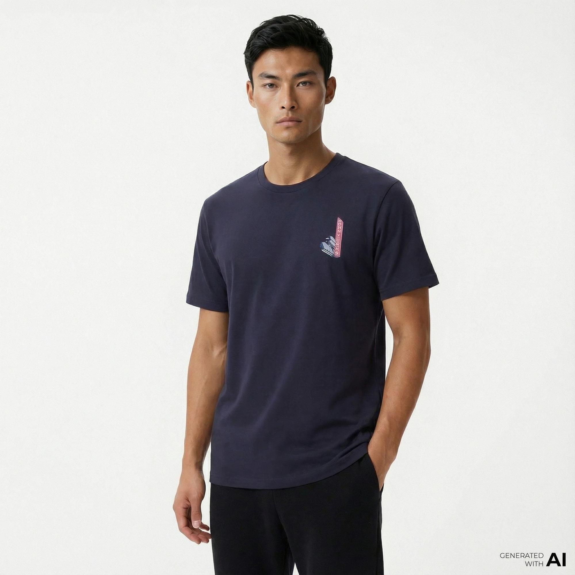 Converse Erkek Baskılı Siyah T-Shirt