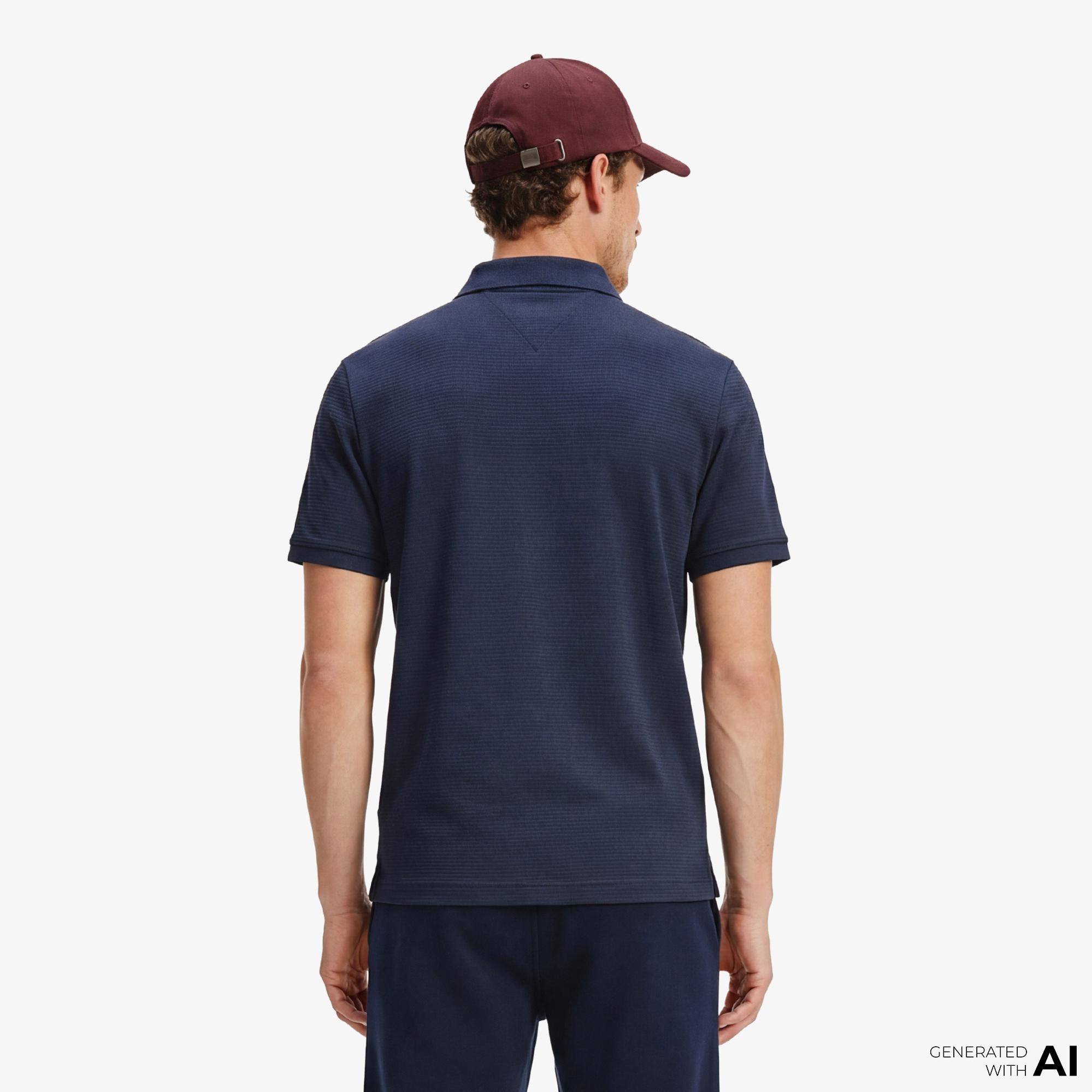 Tommy Hilfiger Performance Erkek Lacivert Polo Yaka T-Shirt