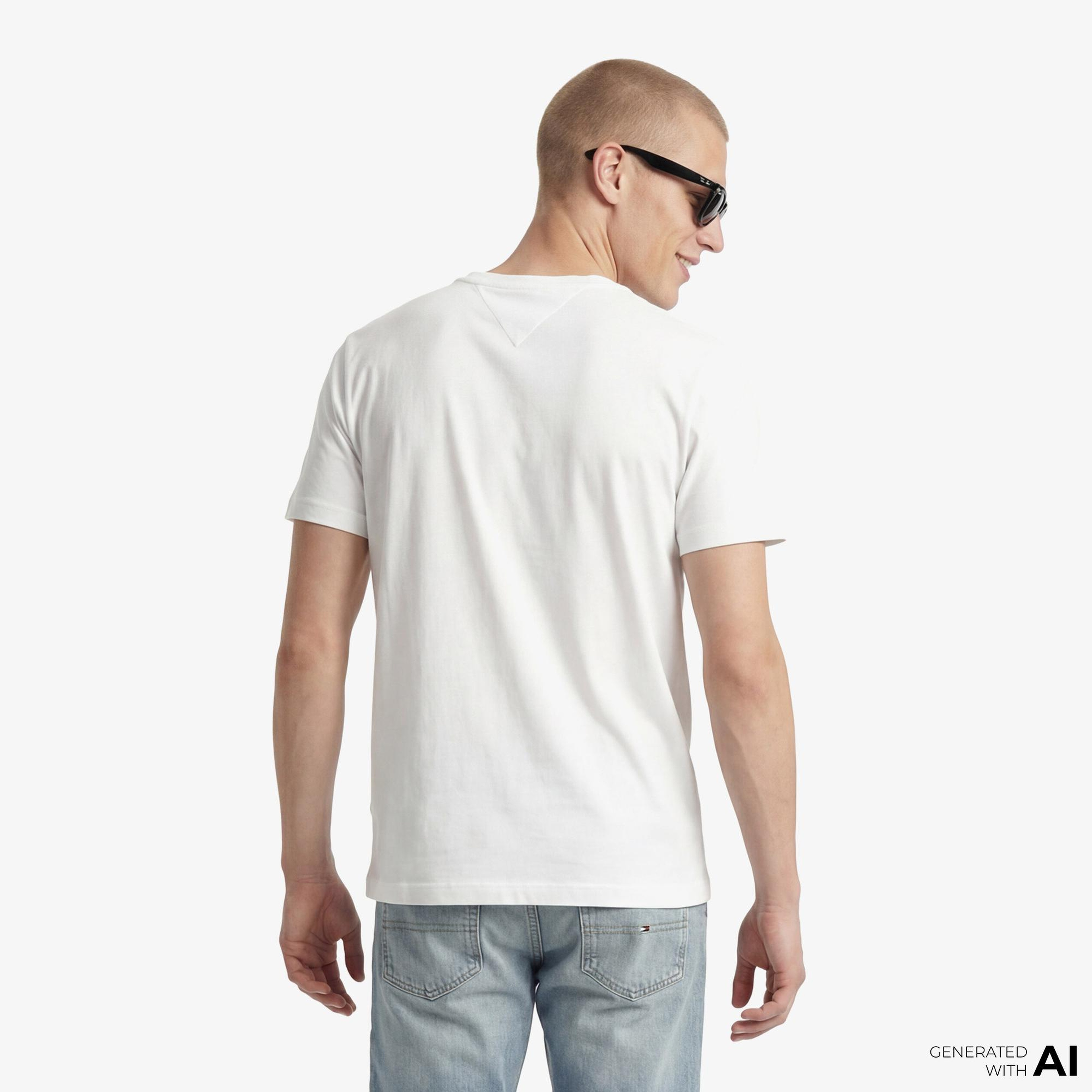 Tommy Hilfiger Brand Love Graphic Erkek Beyaz T-Shirt