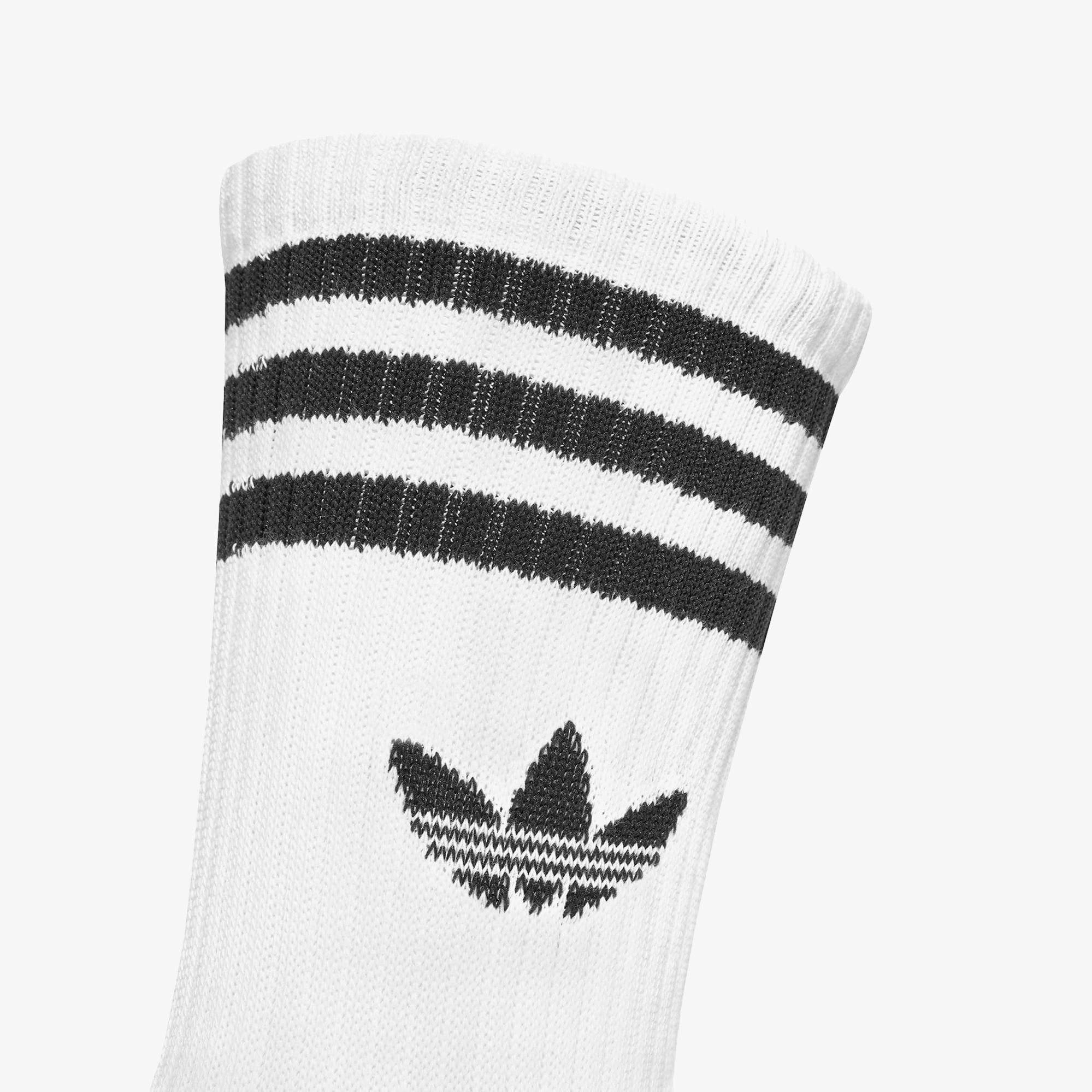 adidas 3-Stripes Crew 3' lü Unisex Beyaz Çorap