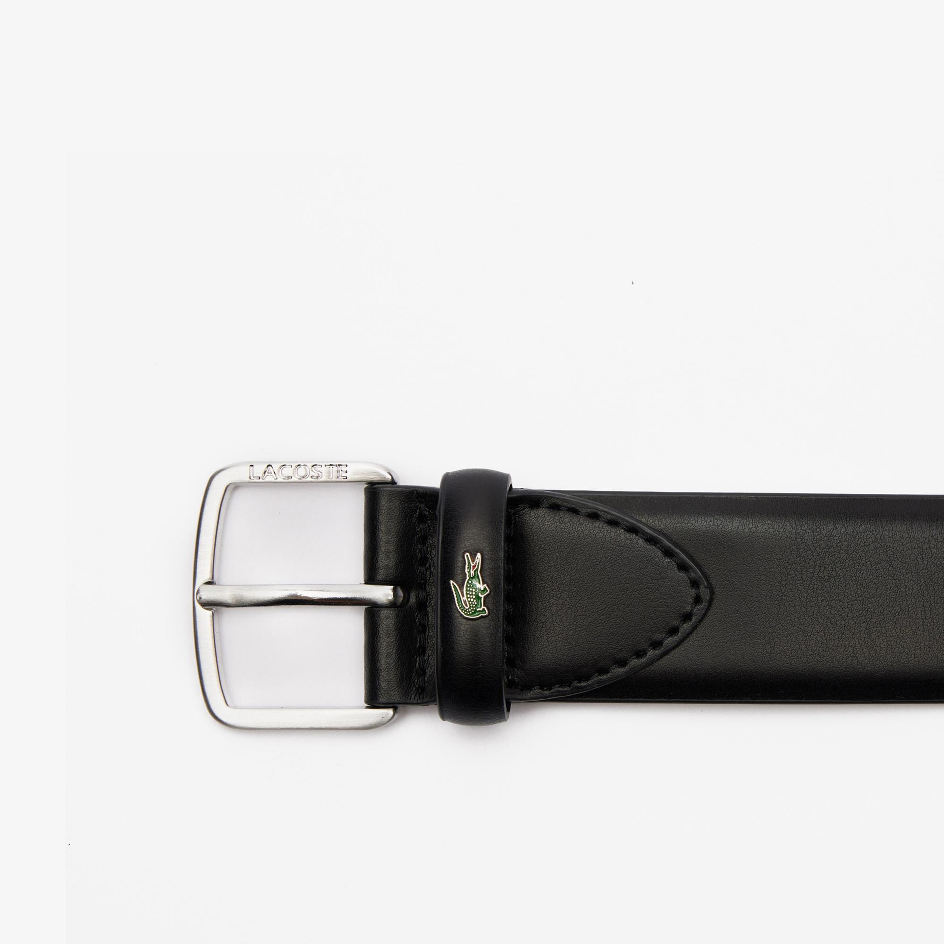 Lacoste Elegance Erkek Deri Siyah Kemer