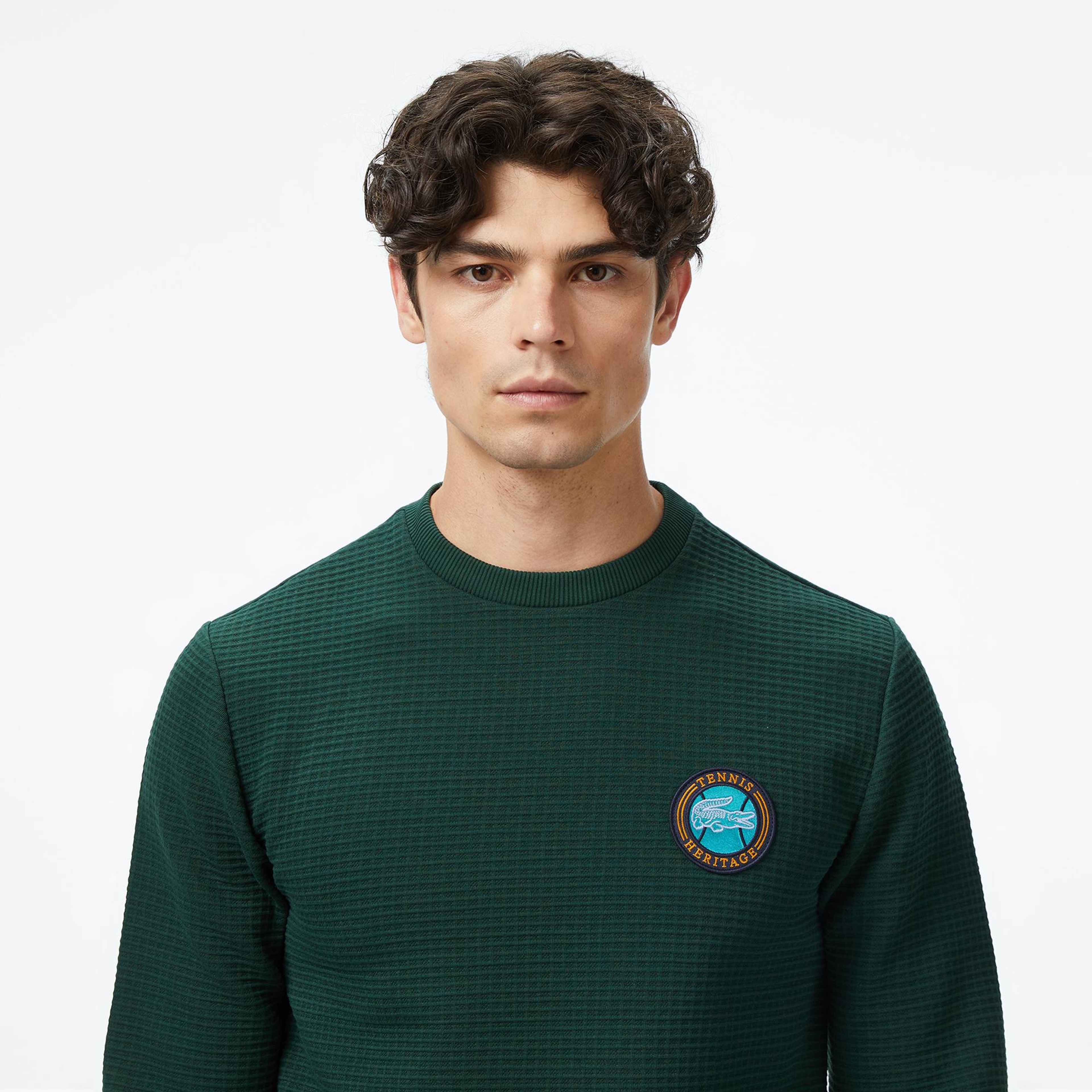 Lacoste Erkek Uzun Kollu Bisiklet Yaka Yeşil T-Shirt