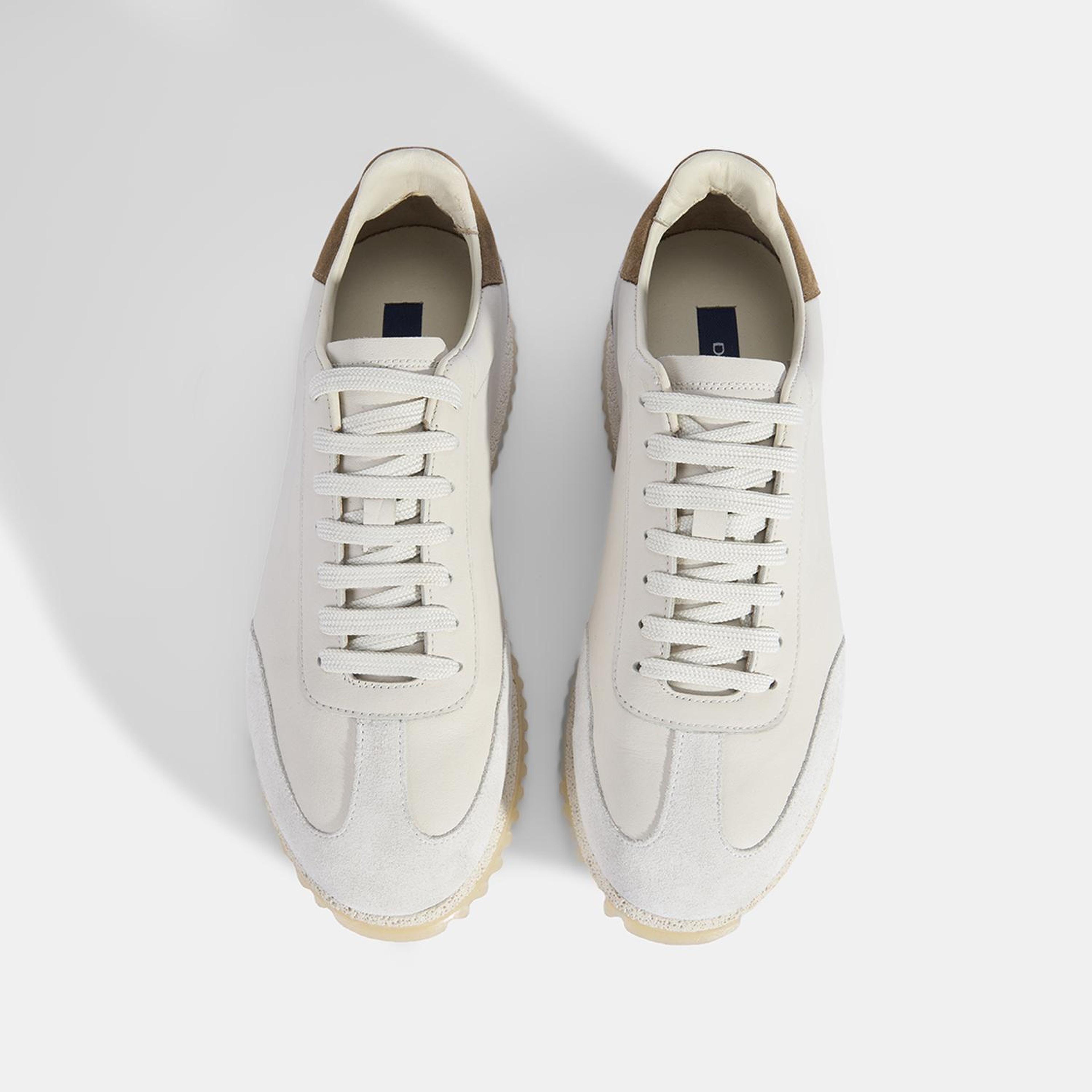 Erkek Beyaz Bağcıklı Deri Spor Ayakkabı