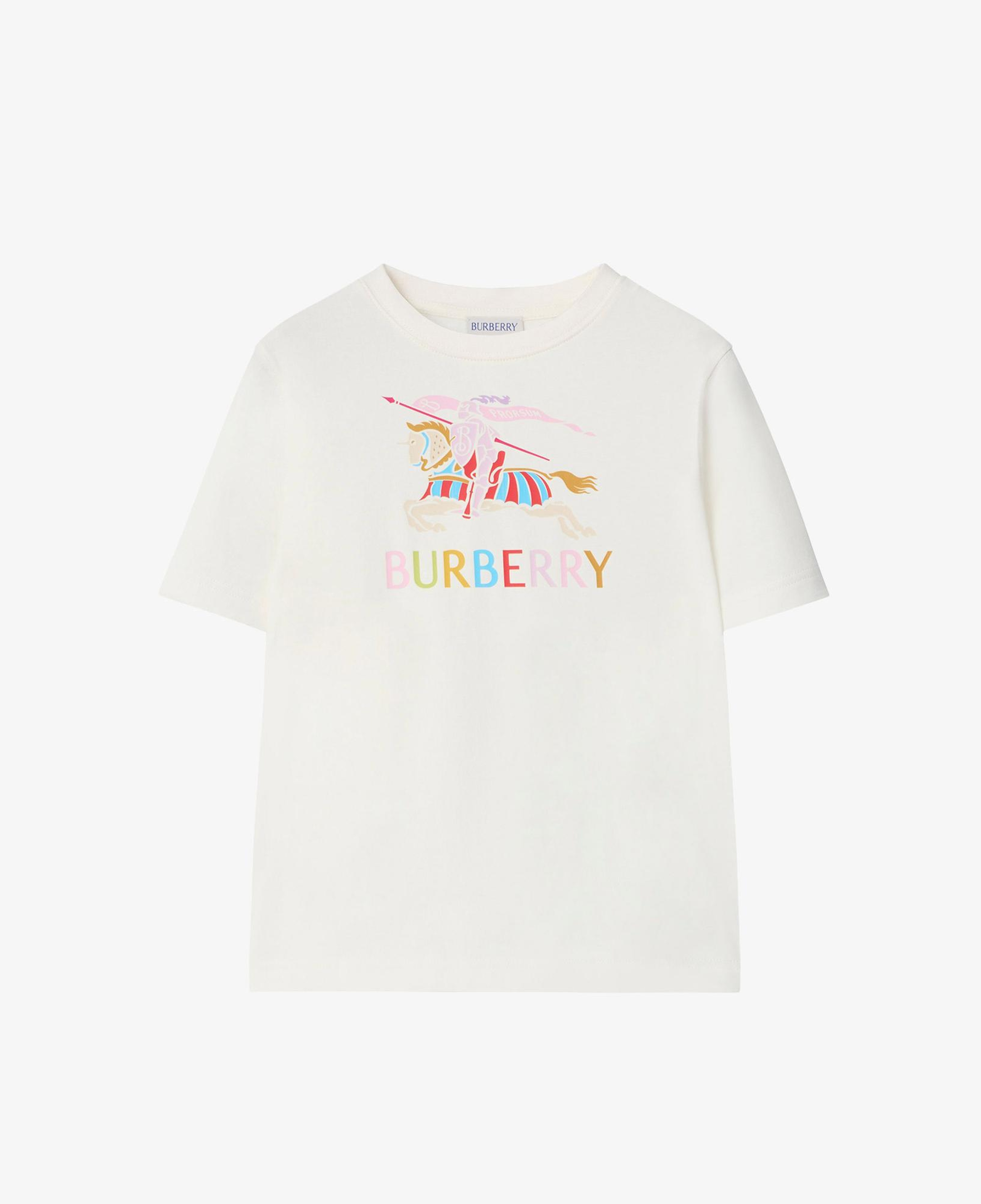 Burberry Multicolour Ekd Cotton Çocuk Beyaz T-Shirt