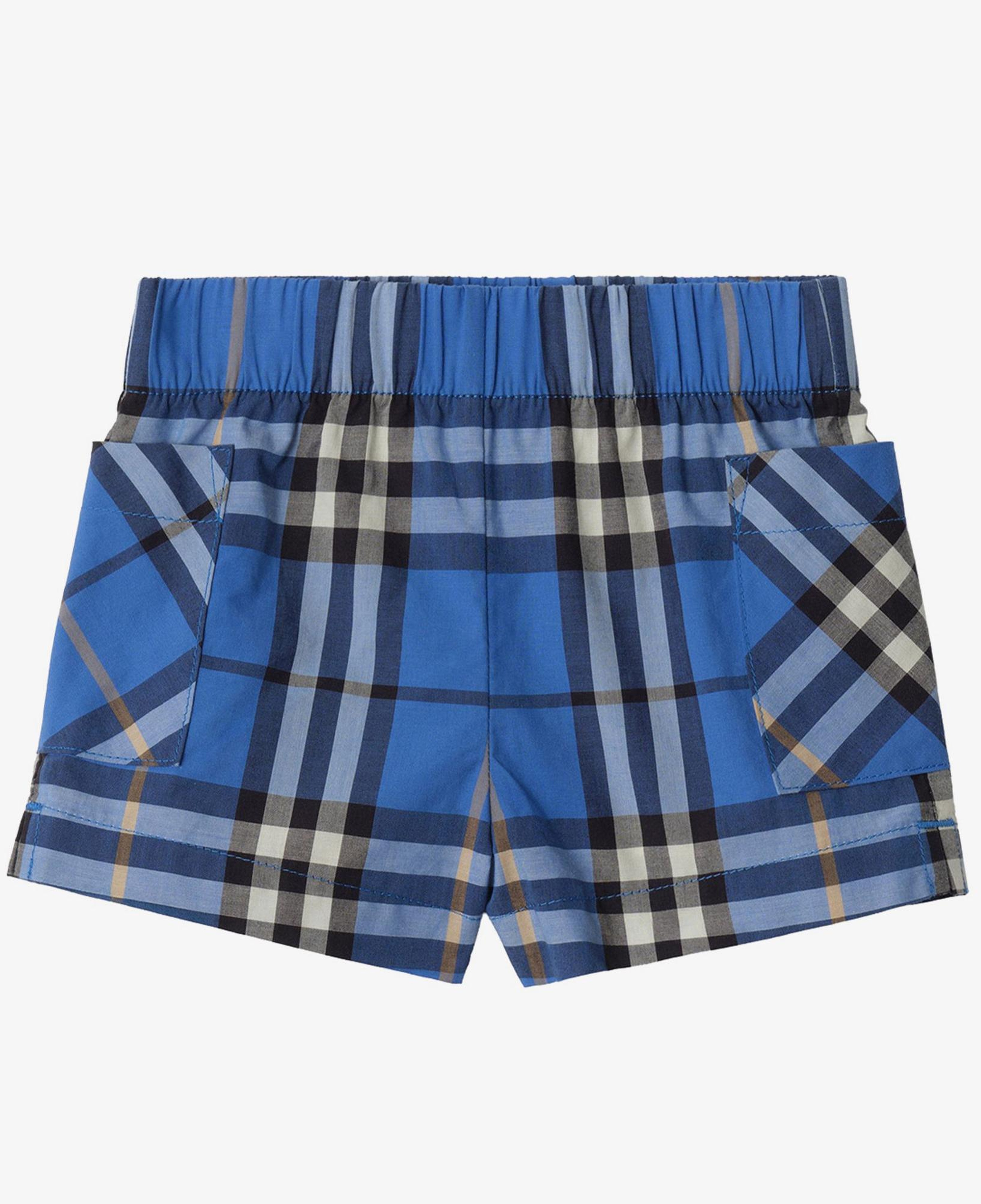 Burberry Check Cotton Çocuk Mavi Bebek Seti