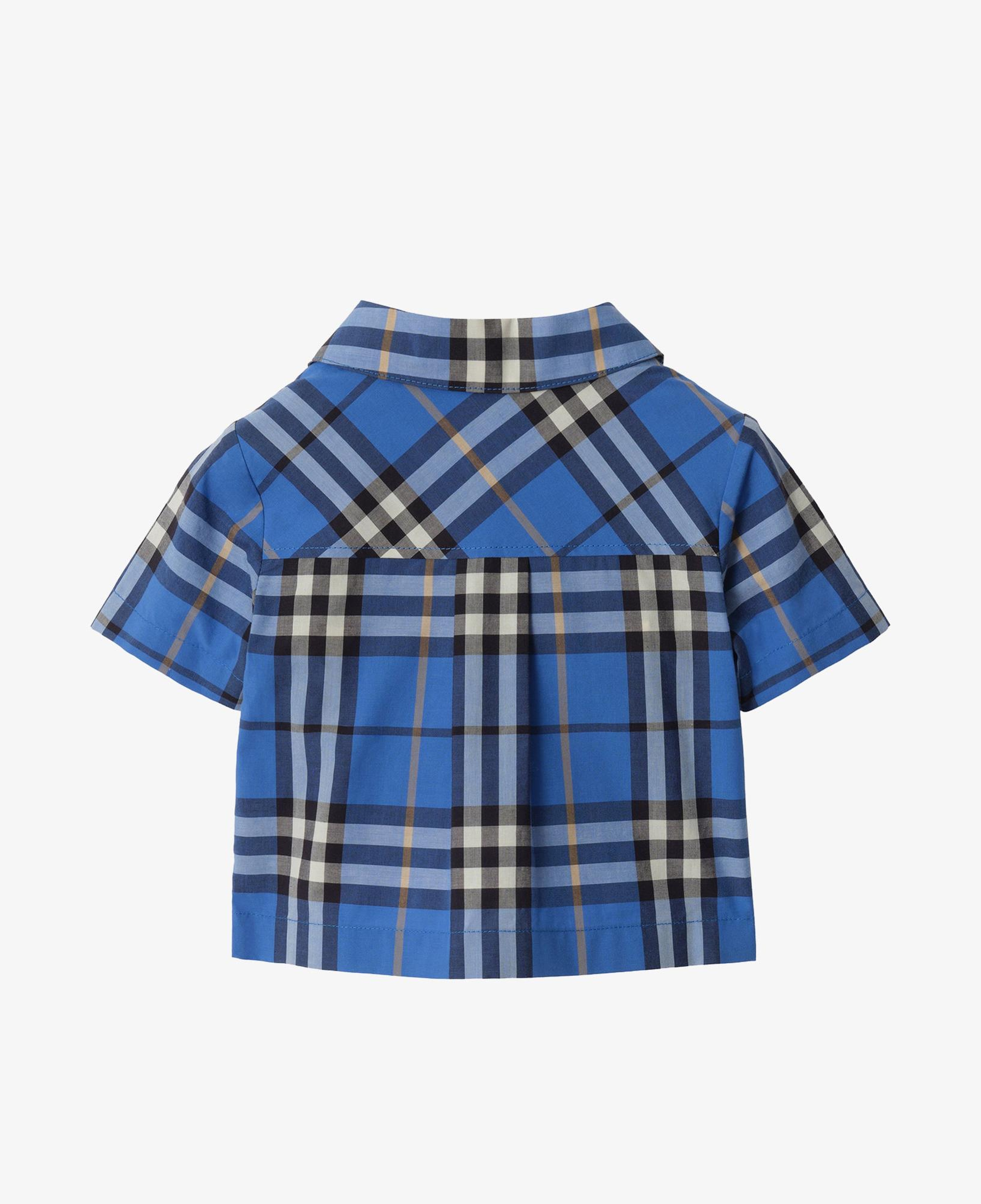 Burberry Check Cotton Çocuk Mavi Bebek Seti