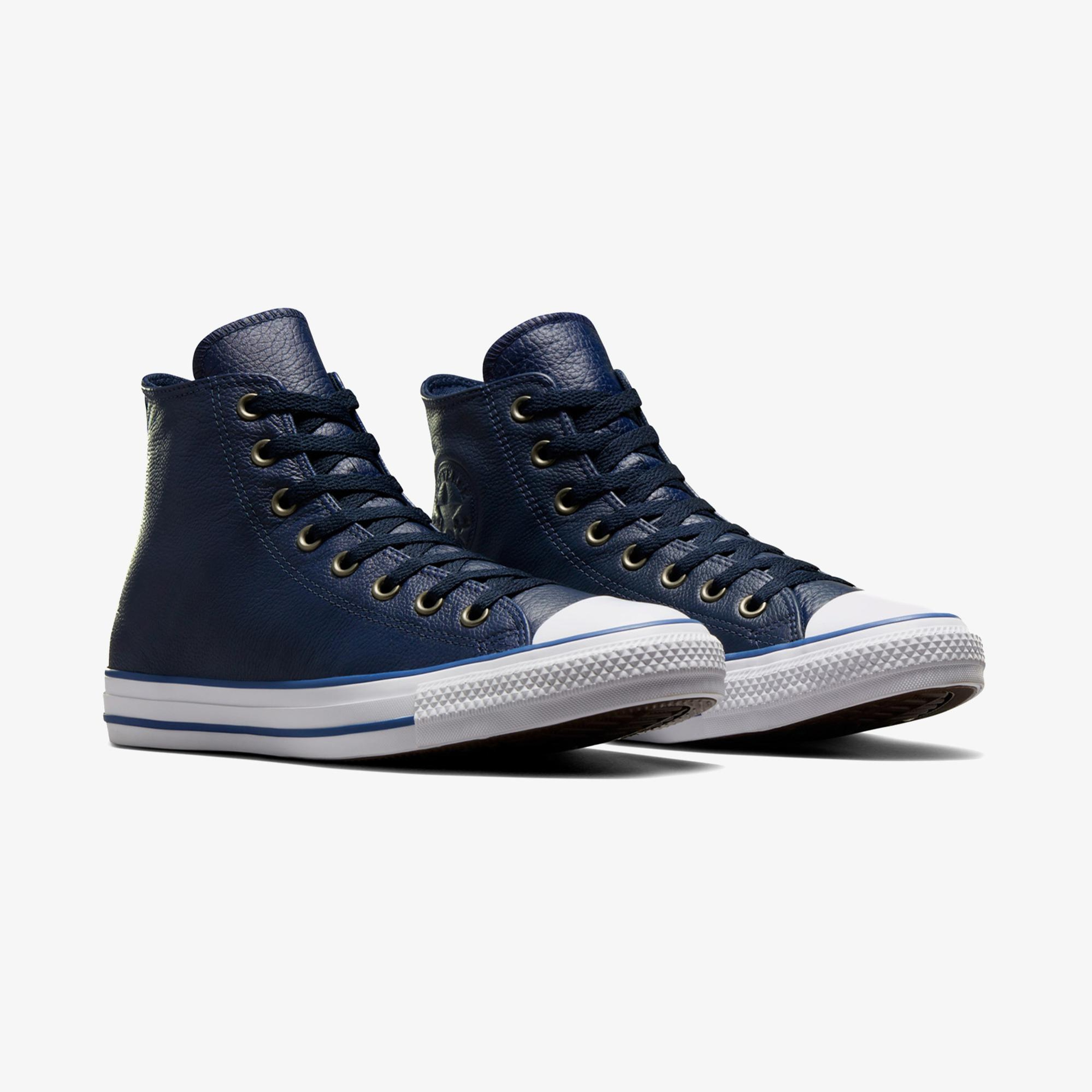 Converse Chuck Taylor All Star Unisex Lacivert Deri Sneaker