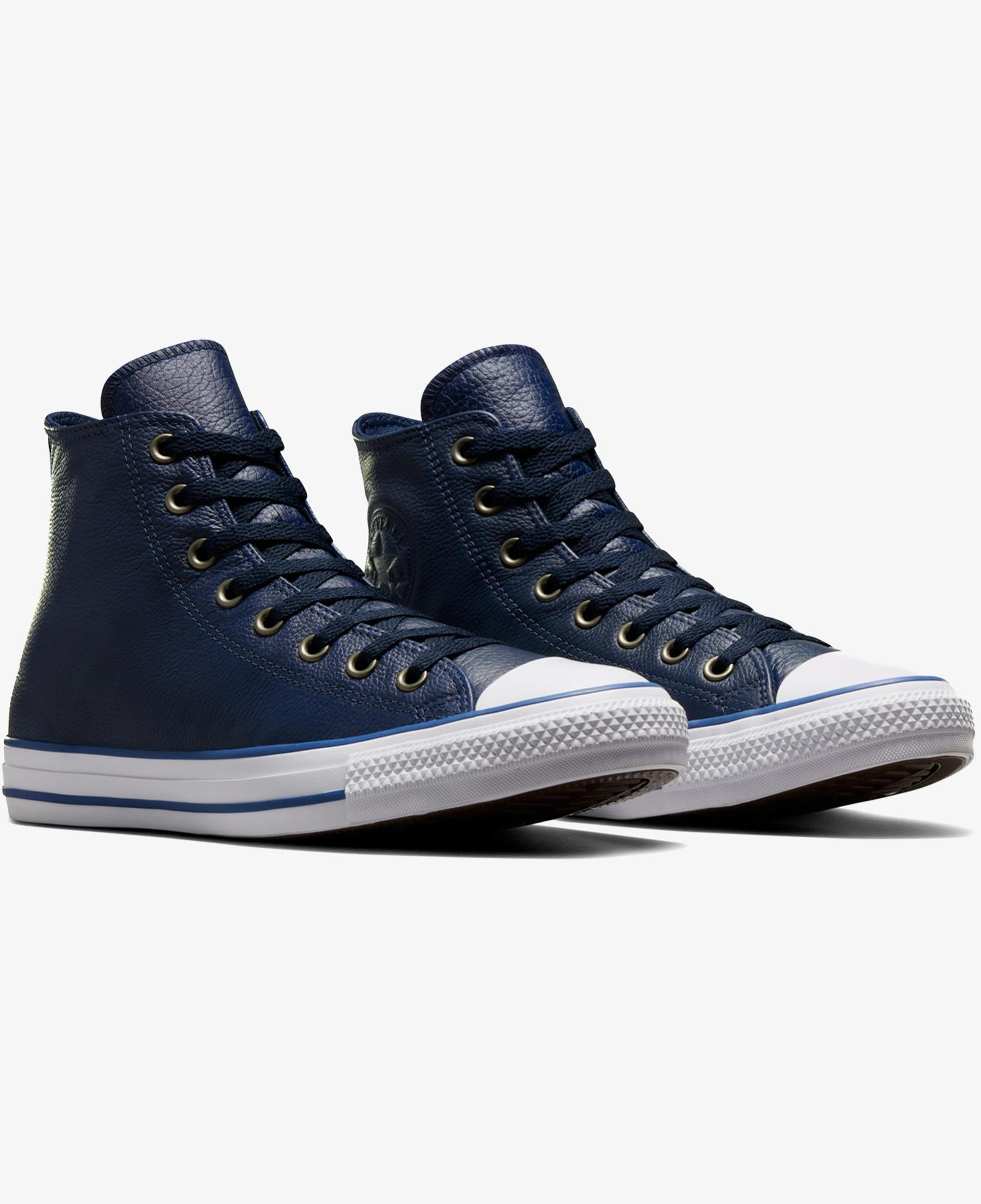 Converse Chuck Taylor All Star Unisex Lacivert Deri Sneaker