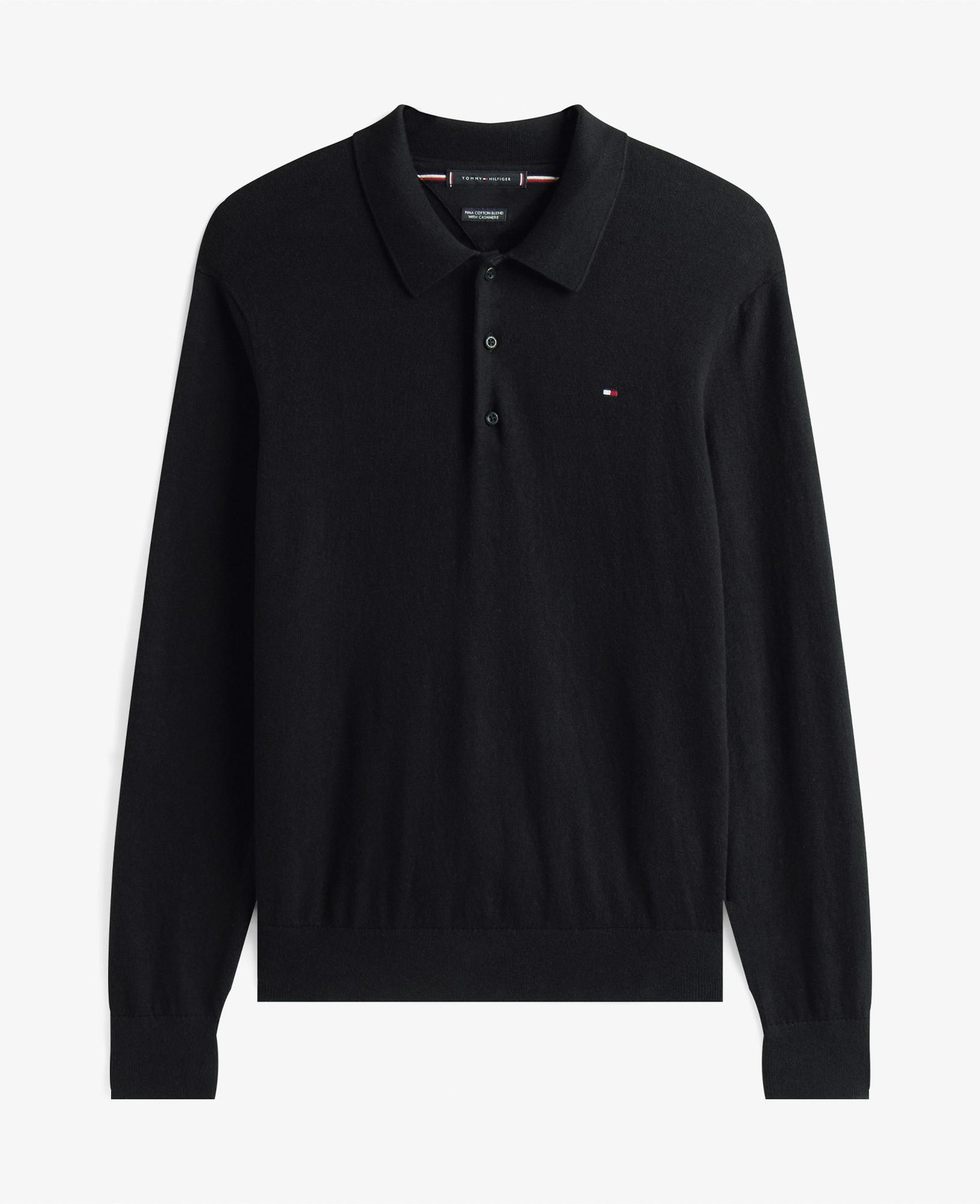 Tommy Hilfiger Pima Organic Cashmere Erkek Siyah Triko