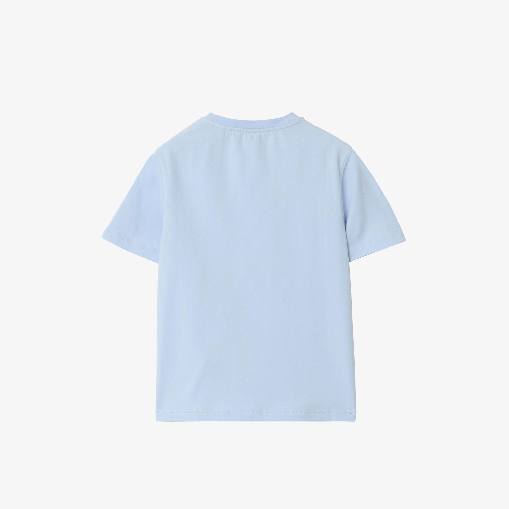 Burberry Cedar Stamp Ekd Çocuk Mavi T-Shirt