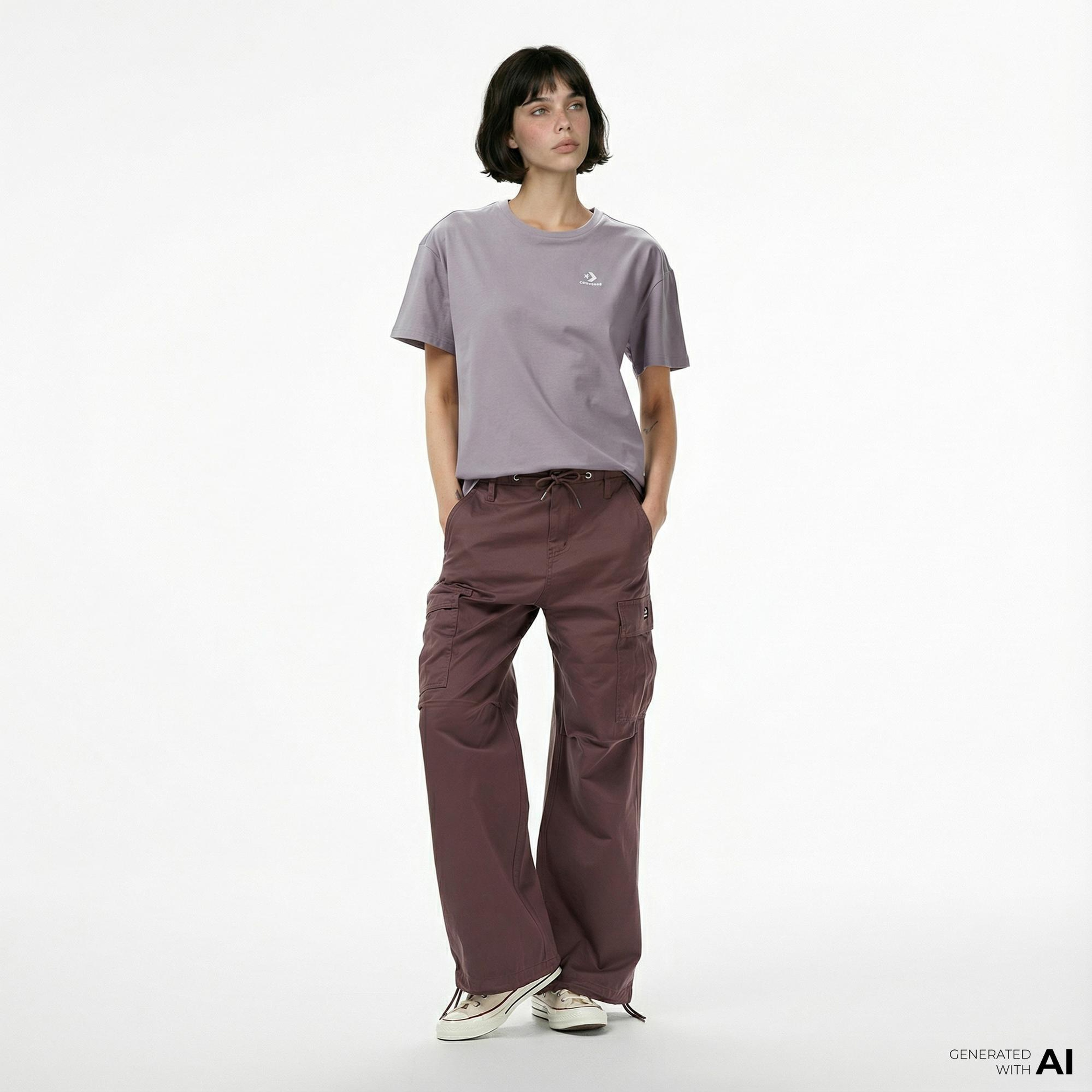 Converse Kadın Lila T-Shirt