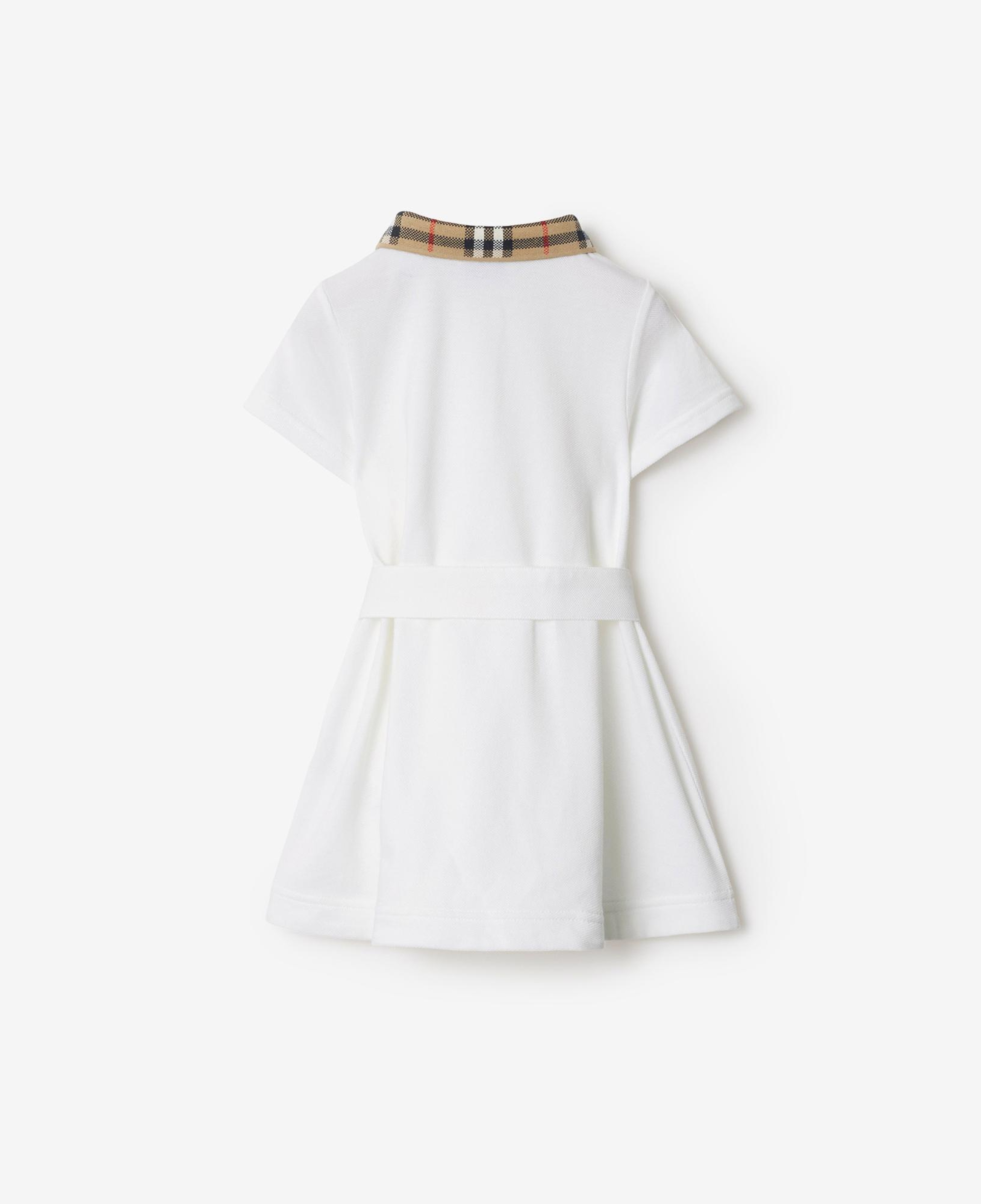 Burberry Astrid Collar Cotton Çocuk Beyaz Elbise