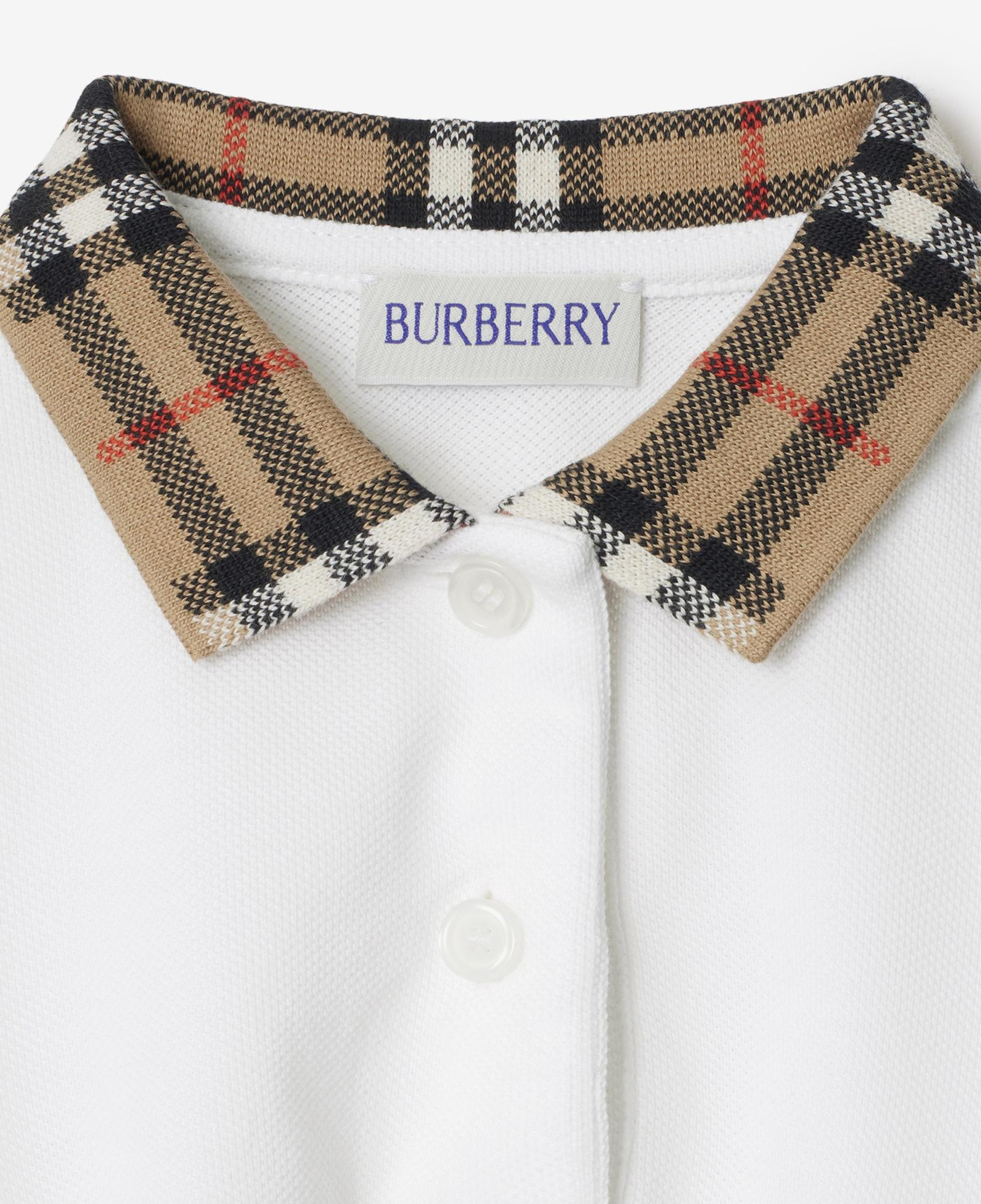 Burberry Astrid Collar Cotton Çocuk Beyaz Elbise