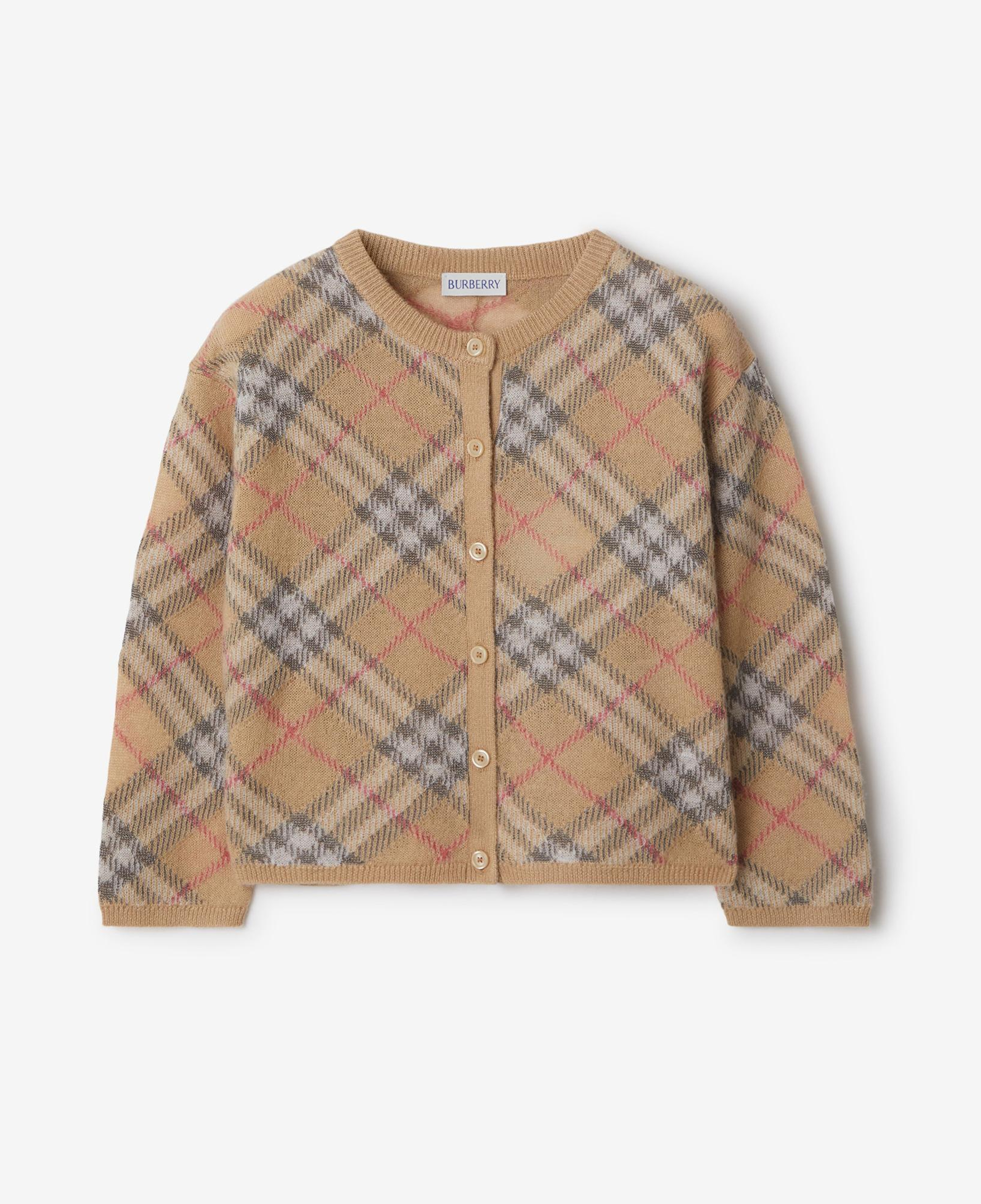 Burberry Bethane Alpaca Silk Blend Cardigan Çocuk Bej Hırka