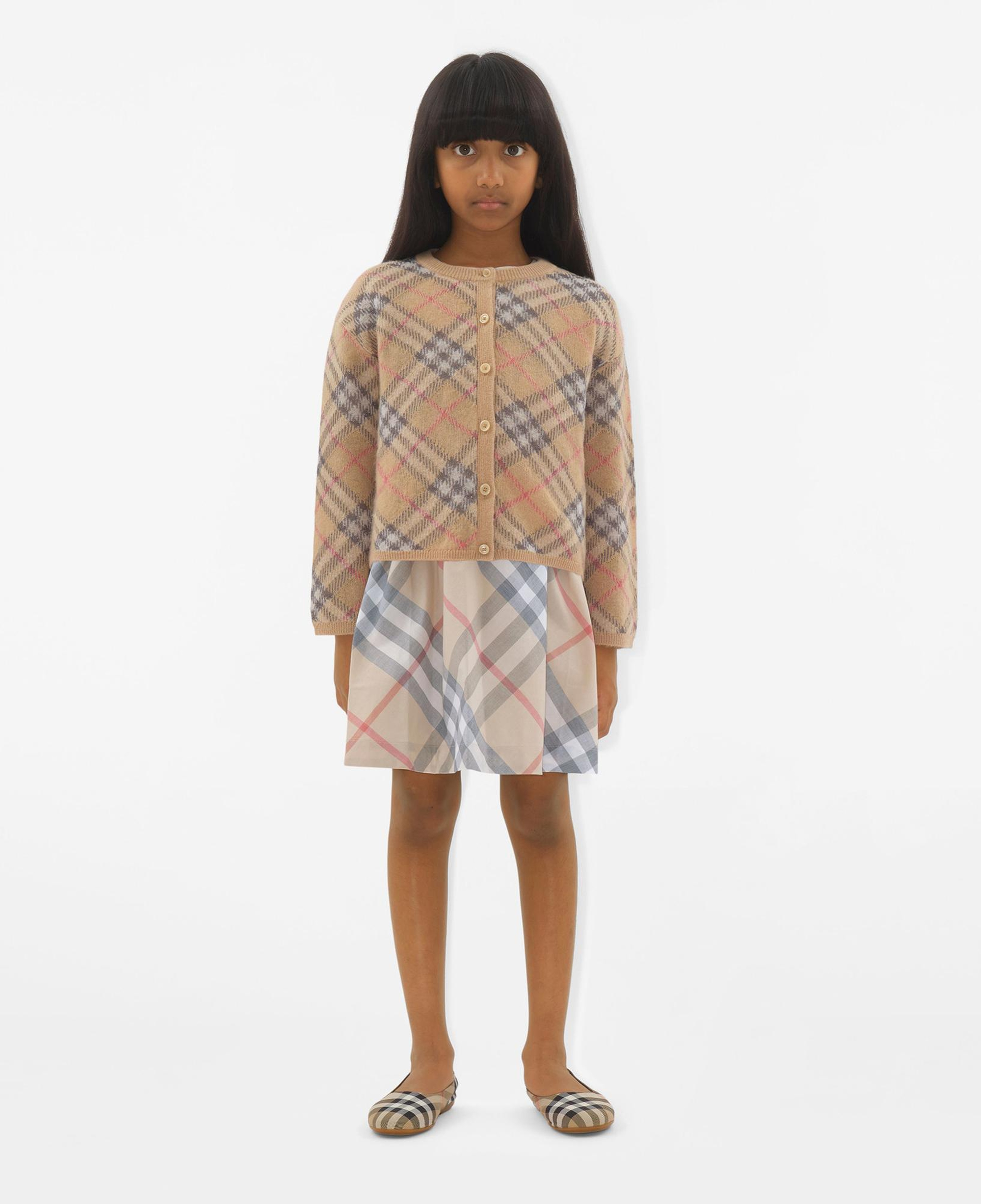 Burberry Bethane Alpaca Silk Blend Cardigan Çocuk Bej Hırka