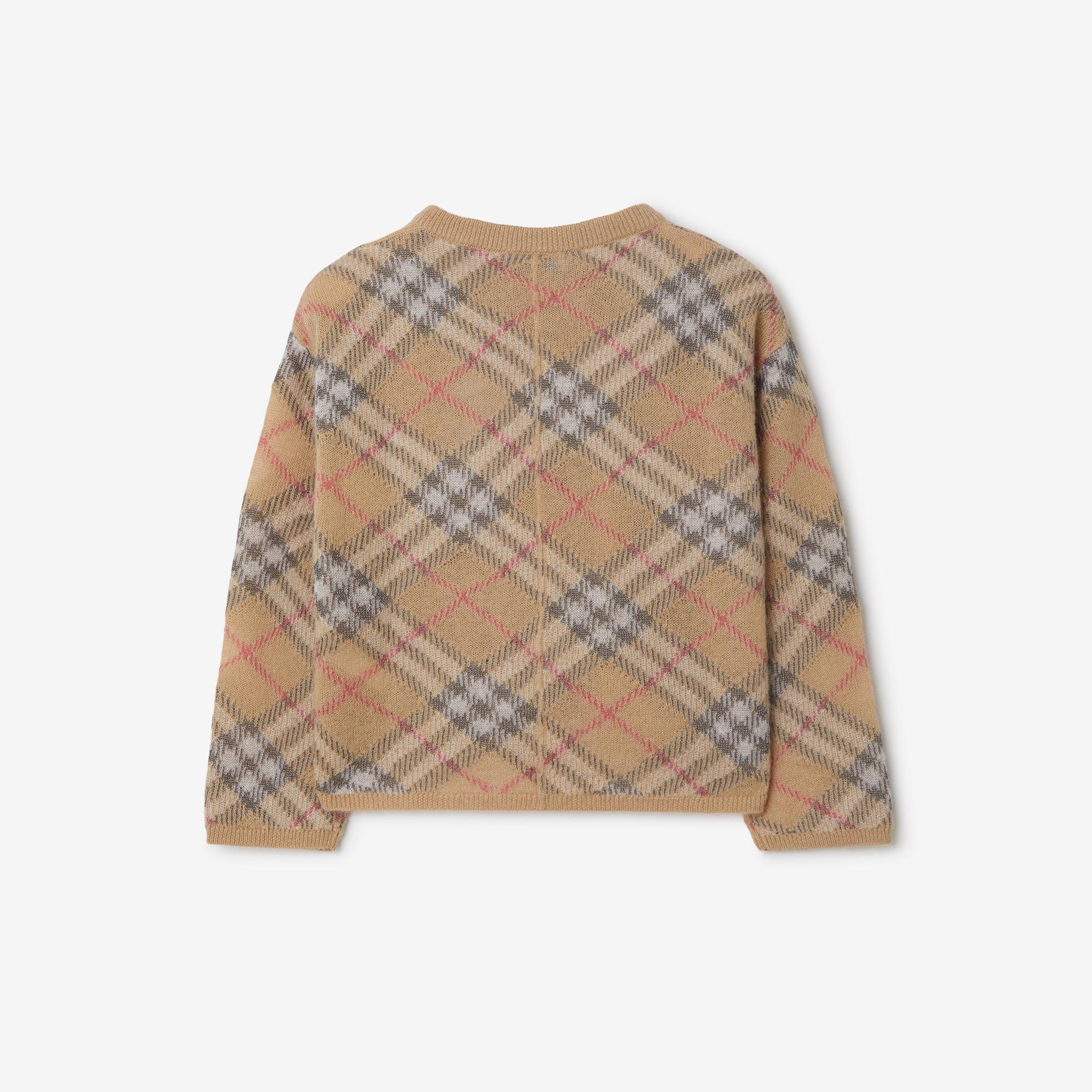 Burberry Bethane Alpaca Silk Blend Cardigan Çocuk Bej Hırka