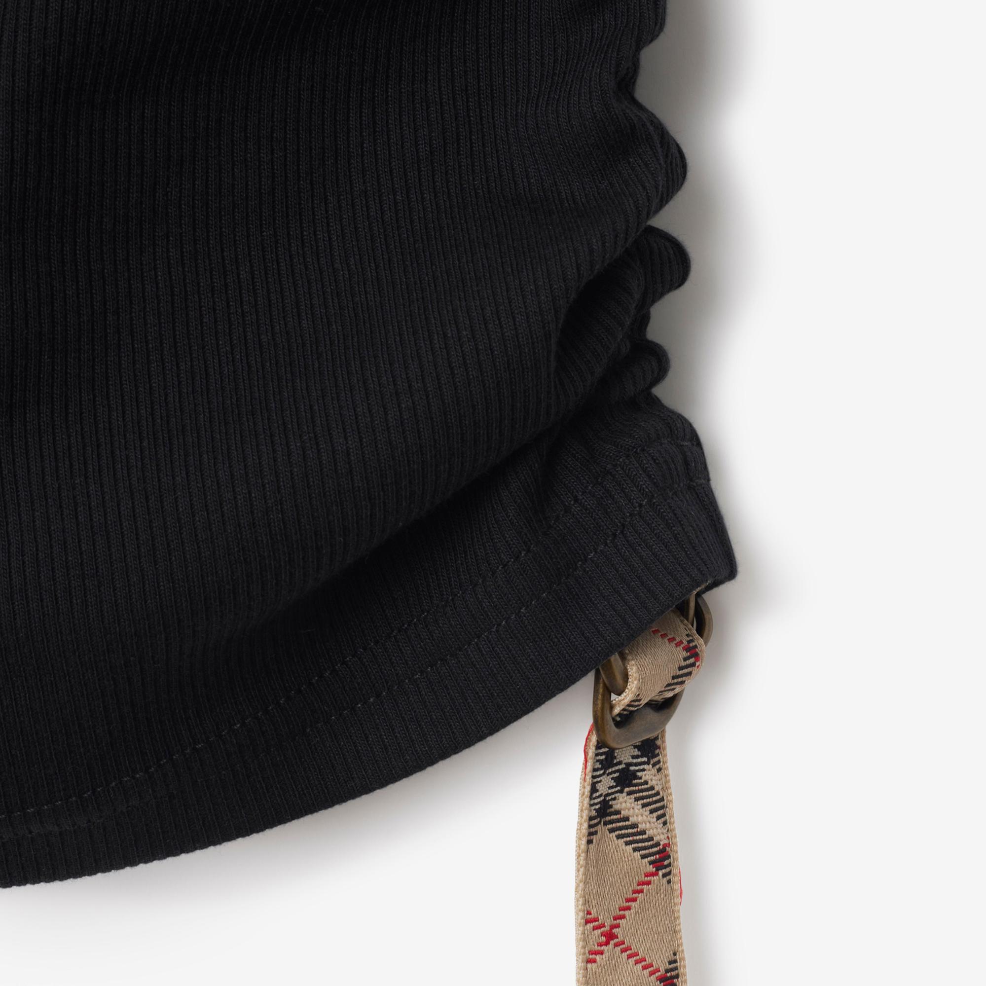 Burberry For Trim Stretch Cotton Vest Kadın Siyah T-Shirt