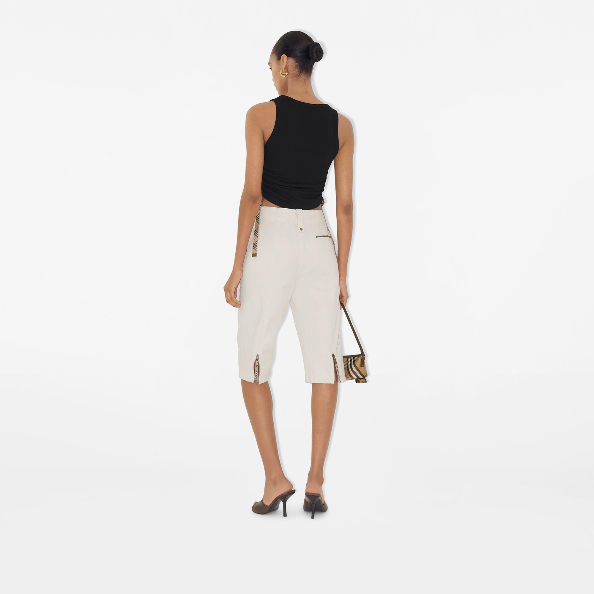 Burberry For Trim Stretch Cotton Vest Kadın Siyah T-Shirt