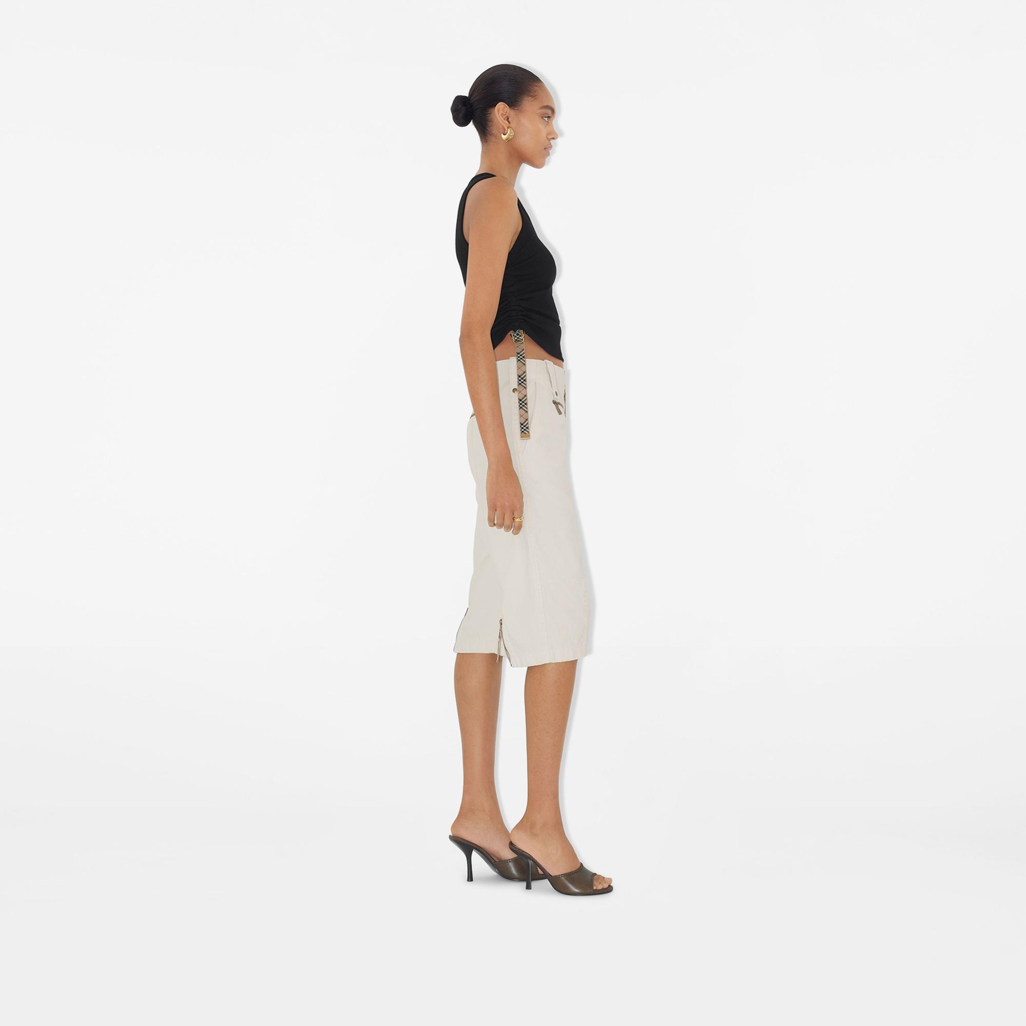 Burberry For Trim Stretch Cotton Vest Kadın Siyah T-Shirt