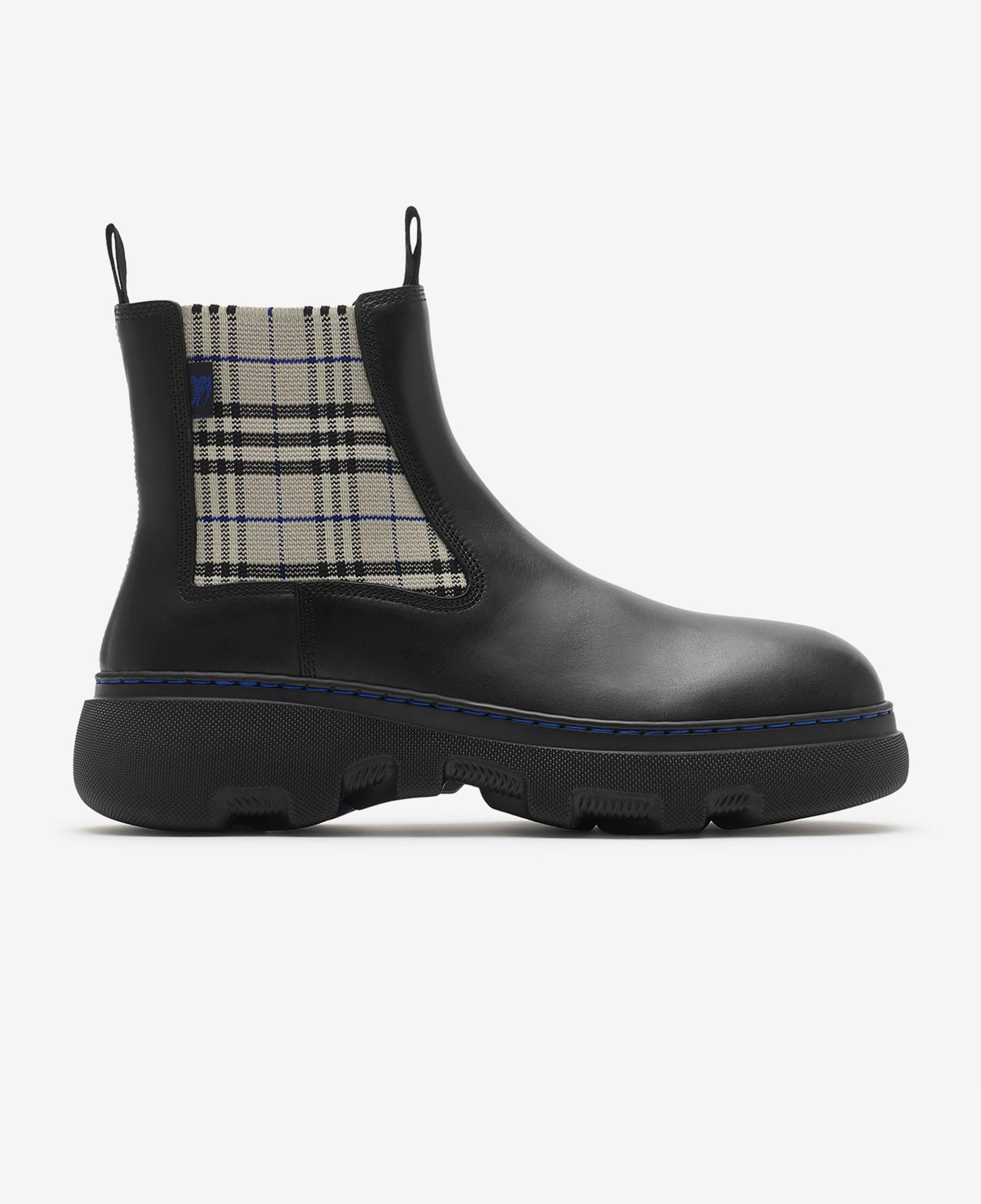 Burberry Leather Creeper Low Chelsea Kadın Siyah Bot