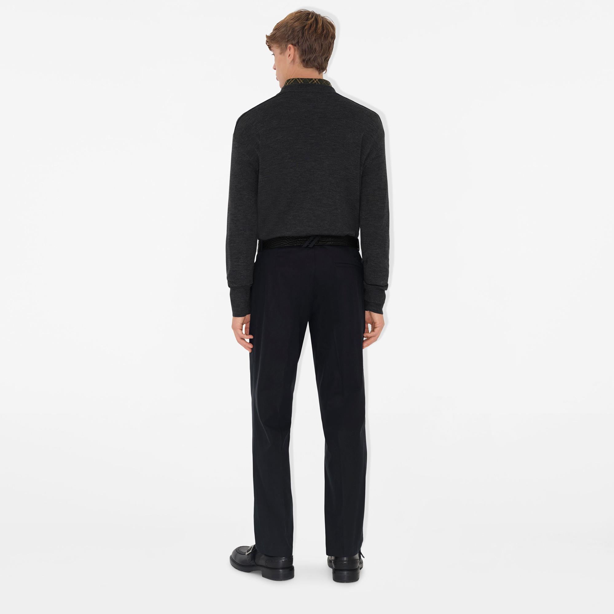 Burberry Pan Cotton Chinos Erkek Lacivert Pantolon