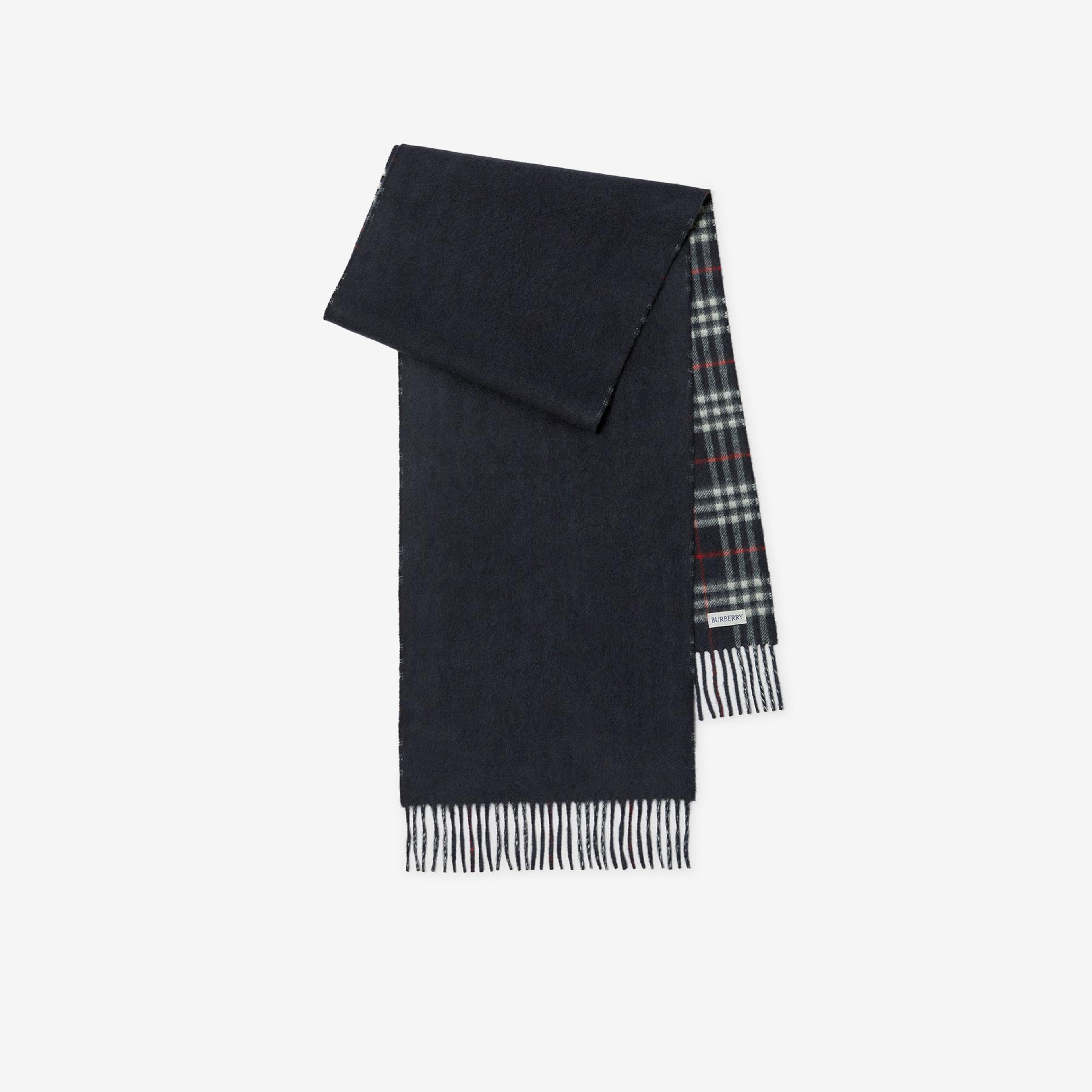 Burberry Reversible Check Kaşmir Kadın Lacivert Atkı