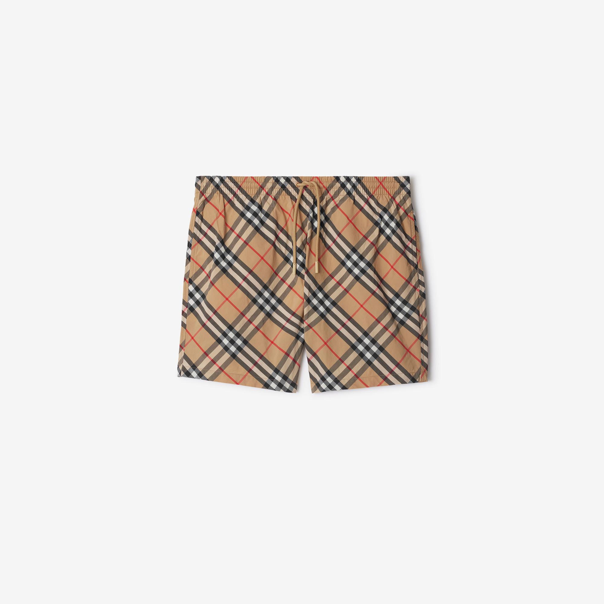 Burberry Check Erkek Bej Deniz Şortu