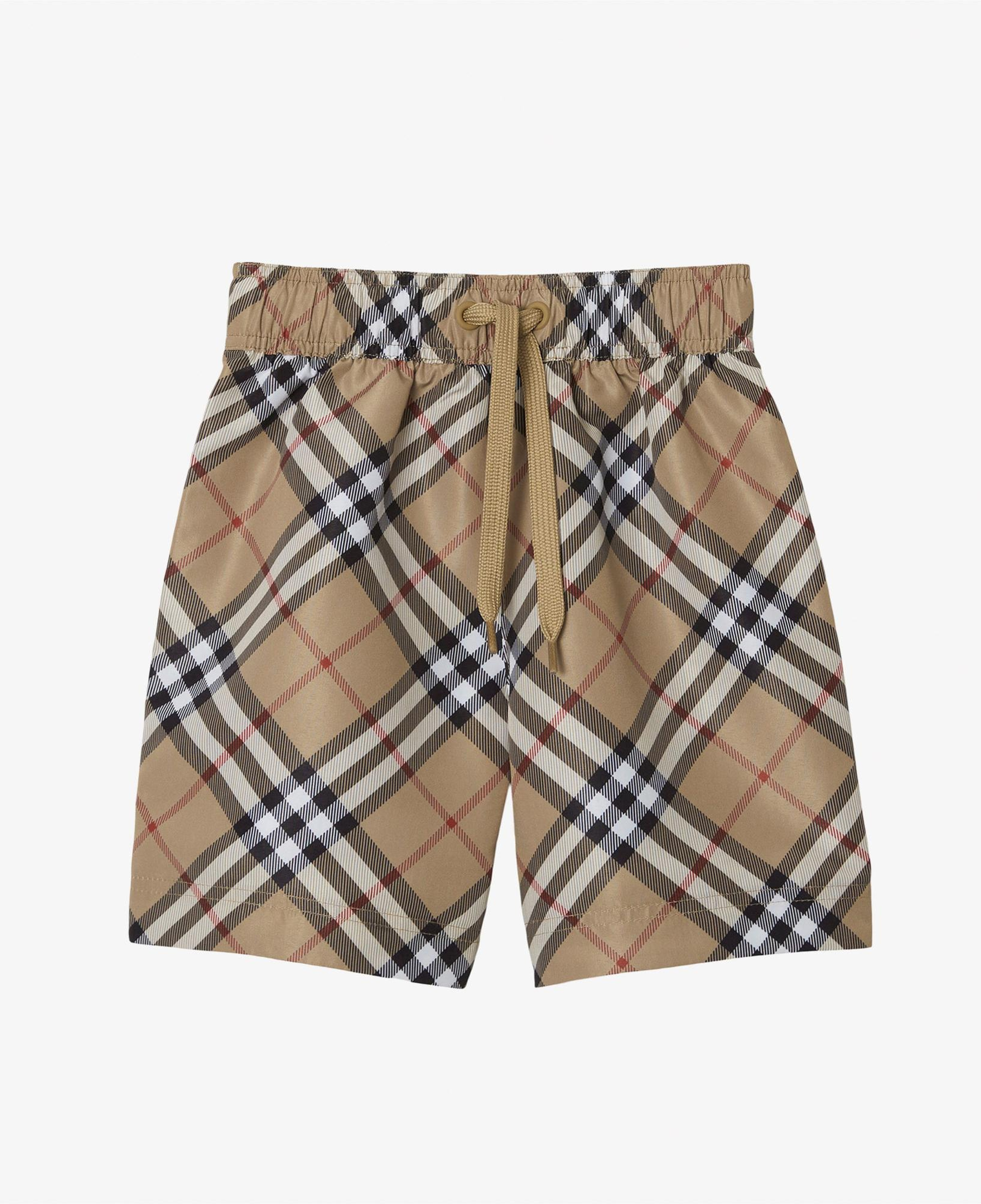 Burberry Check Çocuk Bej Deniz Şortu