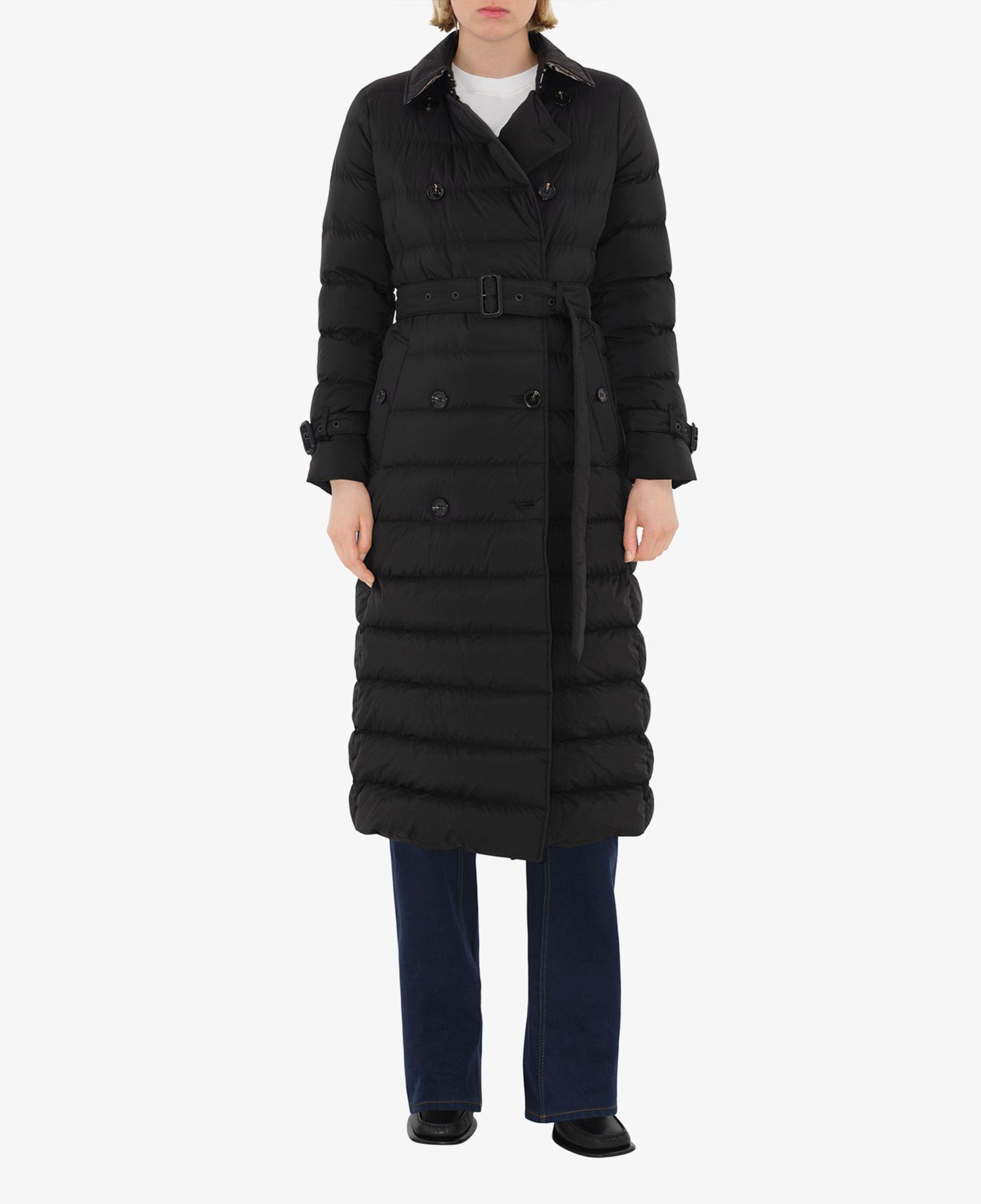 Burberry Long Nylon Puffer Kadın Siyah Mont