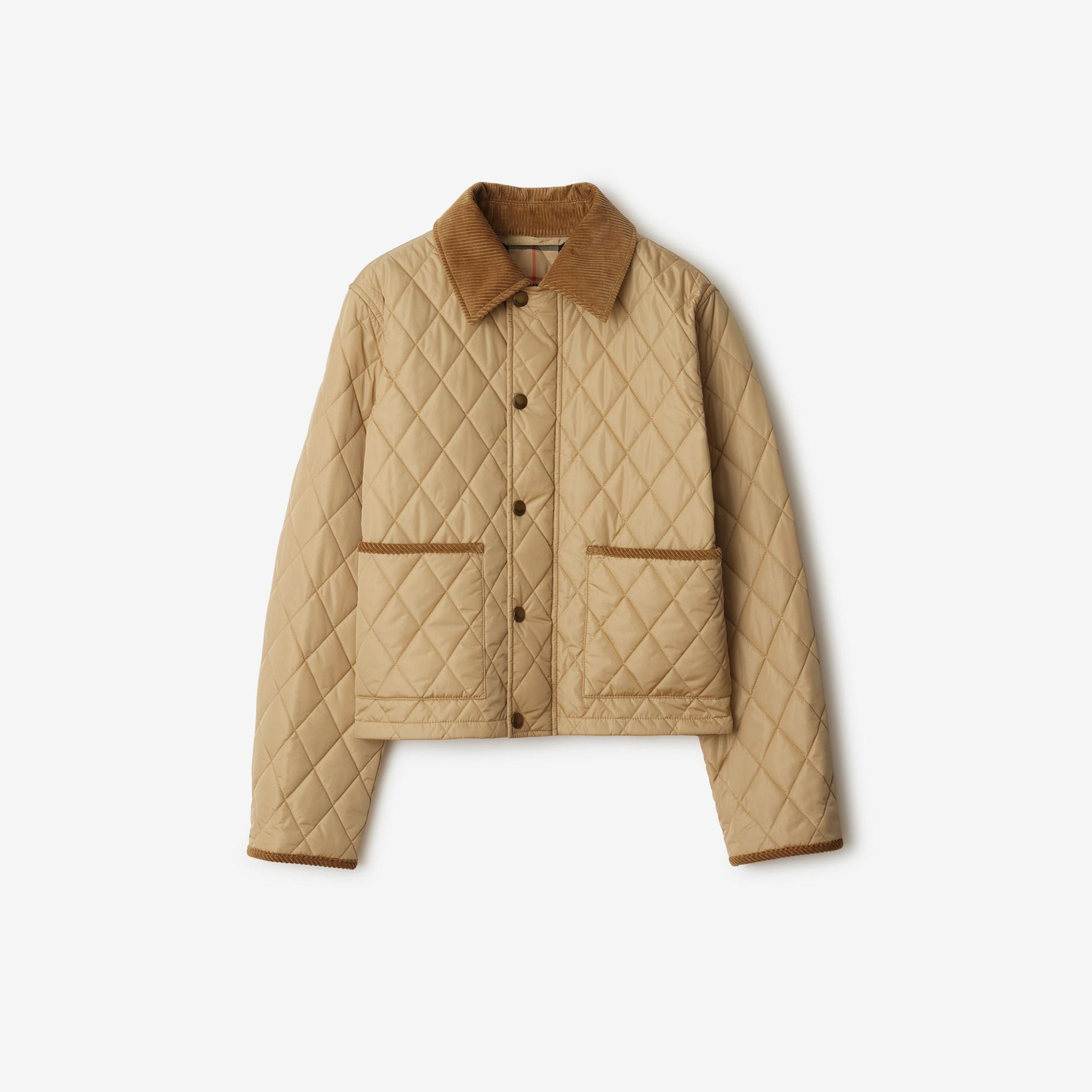 Burberry Tal Cropped Quilted Nylon Kadın Bej Mont