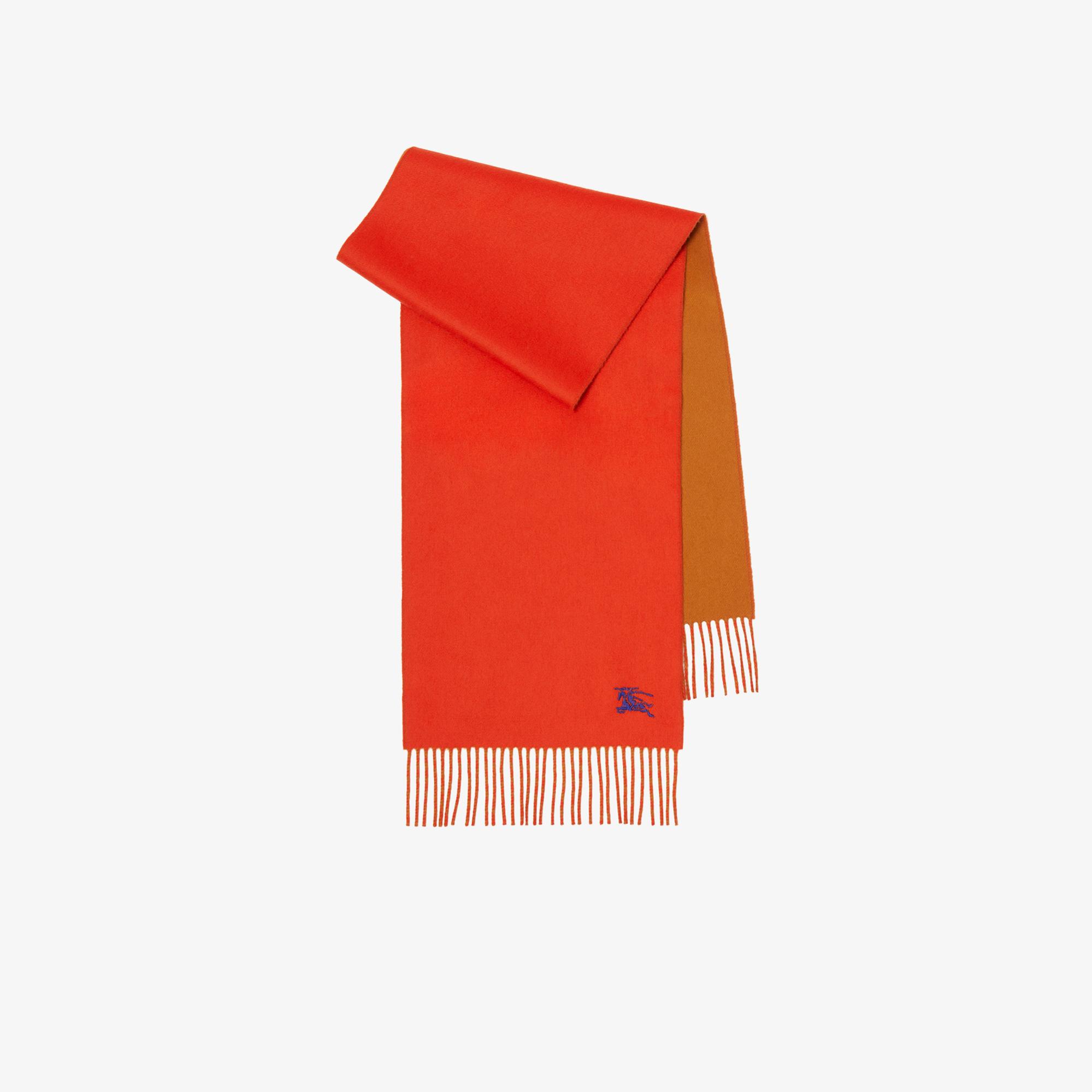 Burberry Knight Solid Reversible Cashmere Kadın Turuncu Atkı