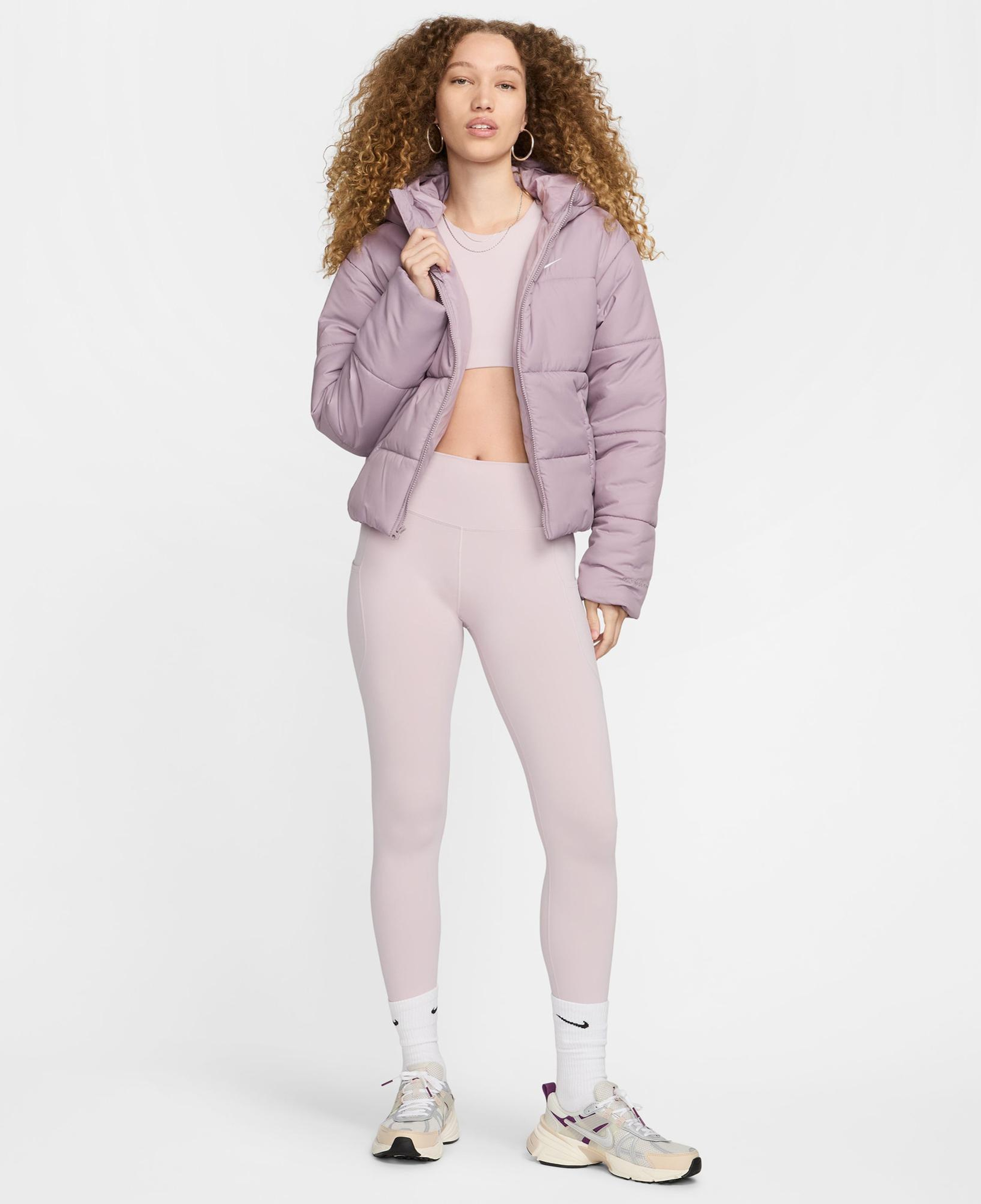 Nike Sportswear Classic Puffer Kadın Lila Ceket